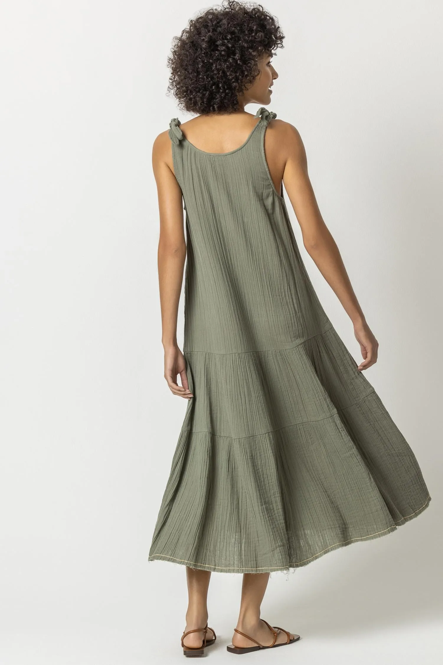 Tie Strap Peplum Dress sold by Lilla P product image thumbnail 4