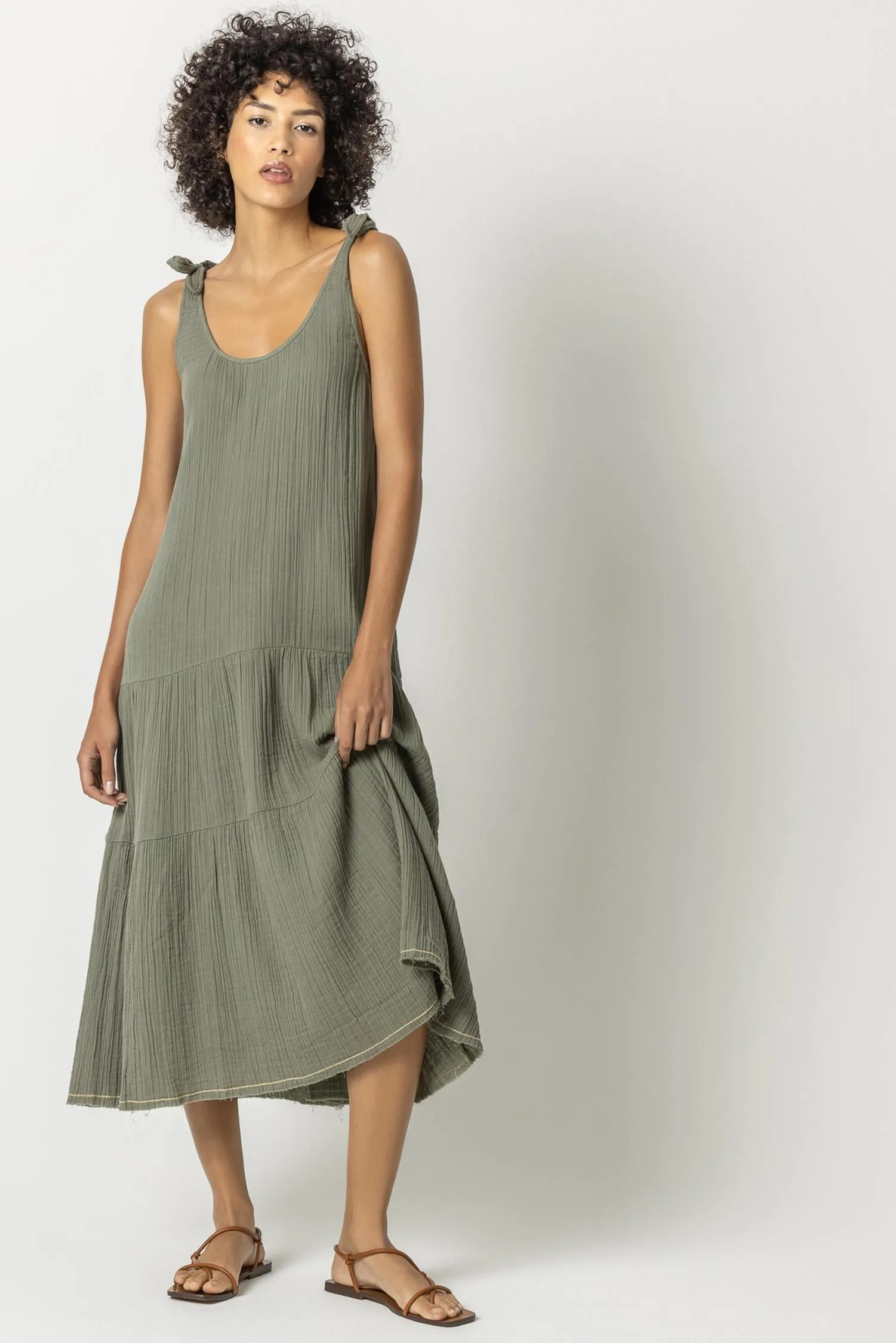 Tie Strap Peplum Dress sold by Lilla P product image thumbnail 5