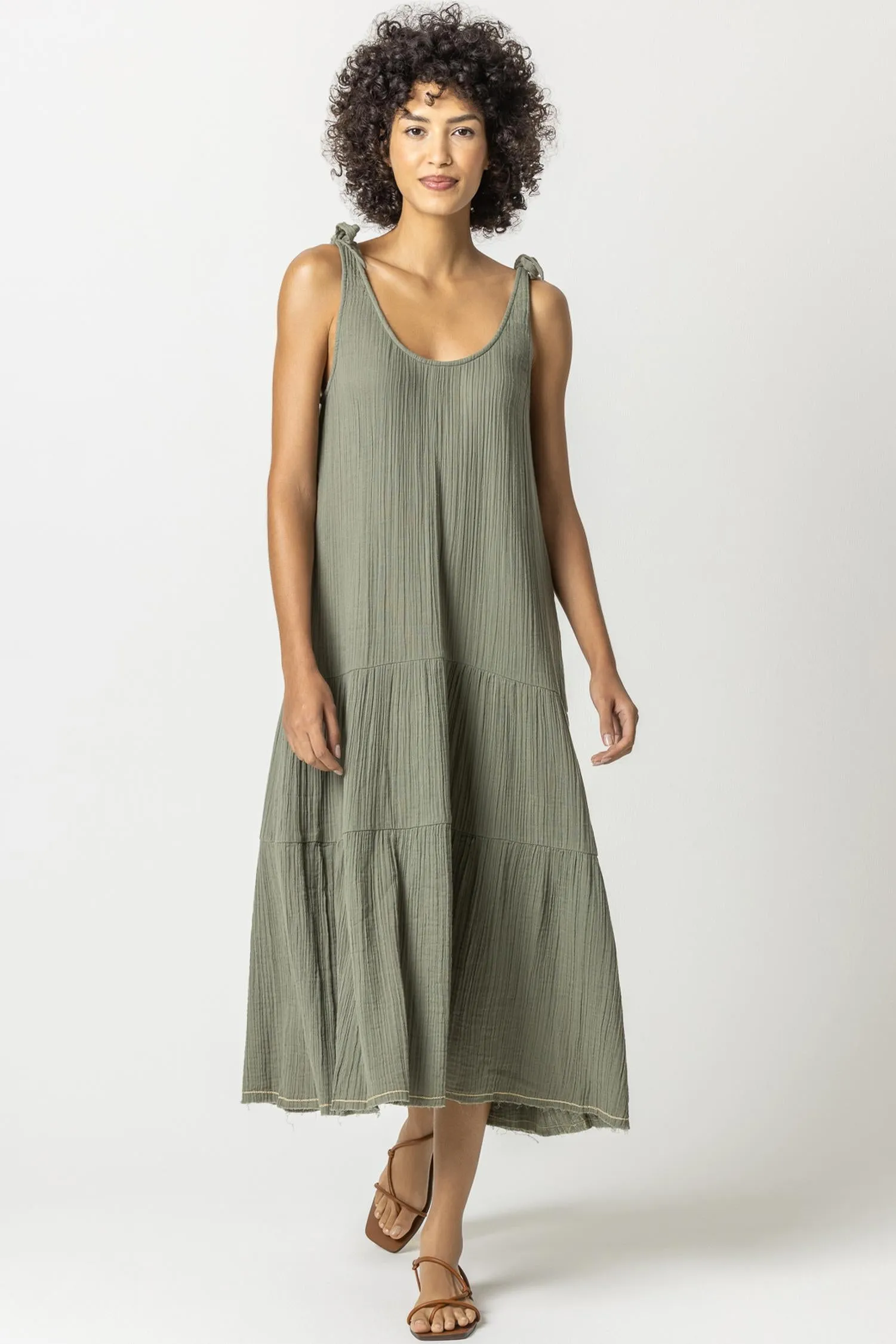 Tie Strap Peplum Dress sold by Lilla P product image thumbnail 3