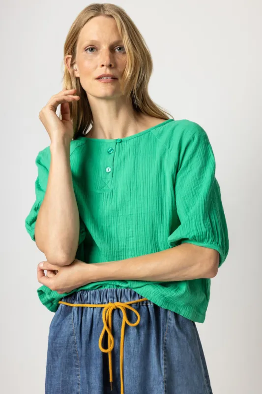 Elbow Sleeve Boatneck sold by Lilla P