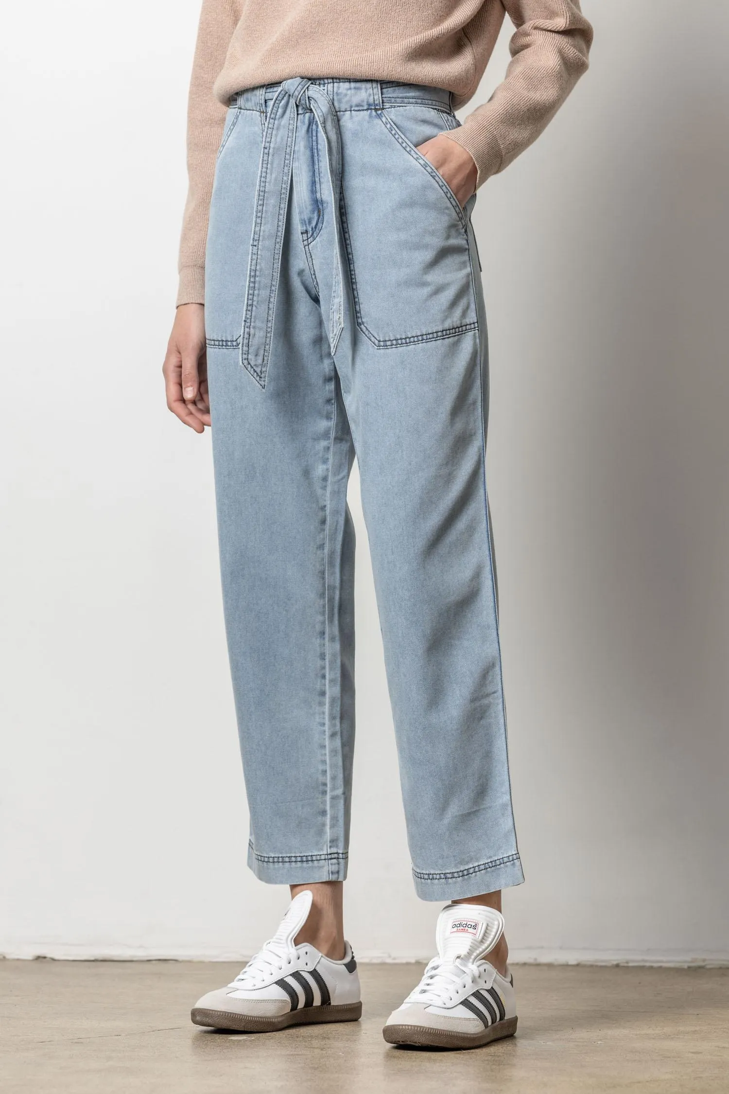 Denim Belted Pant sold by Lilla P product image thumbnail 2