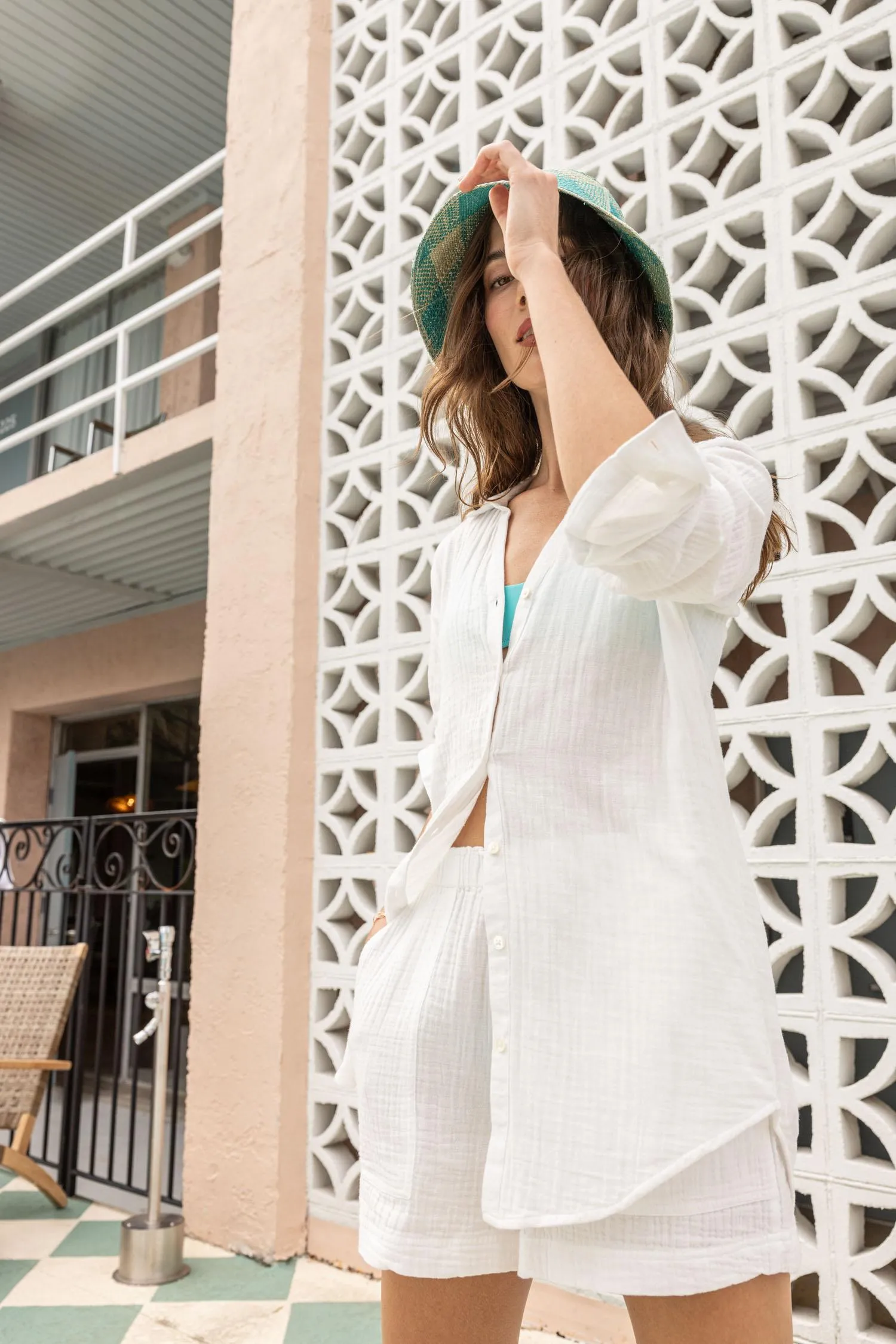 Long Sleeve Button Down Tunic sold by Lilla P product image thumbnail 3