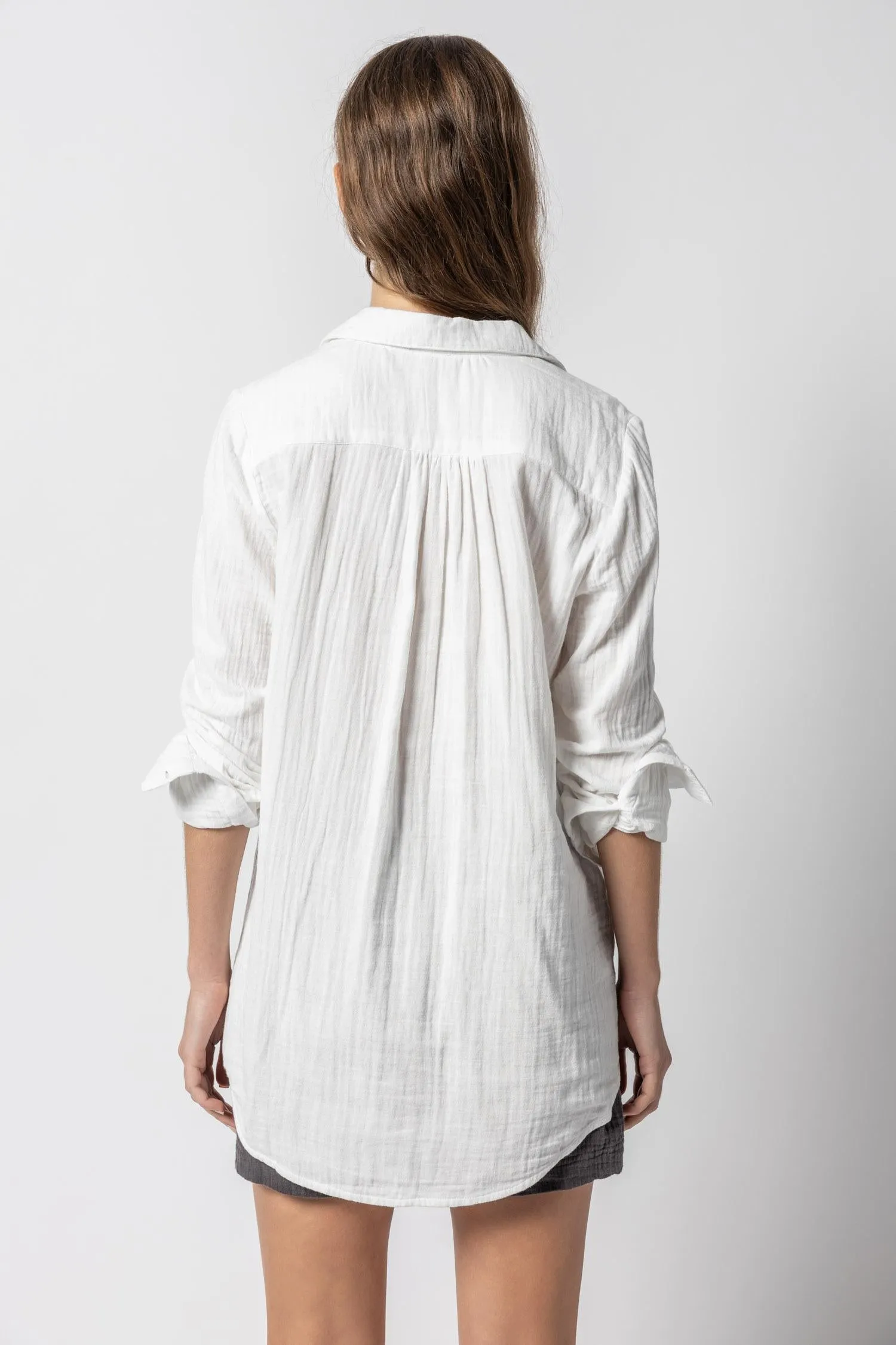 Long Sleeve Button Down Tunic sold by Lilla P product image thumbnail 2