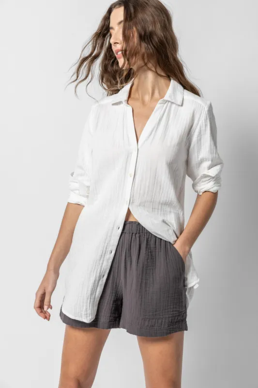 Long Sleeve Button Down Tunic sold by Lilla P