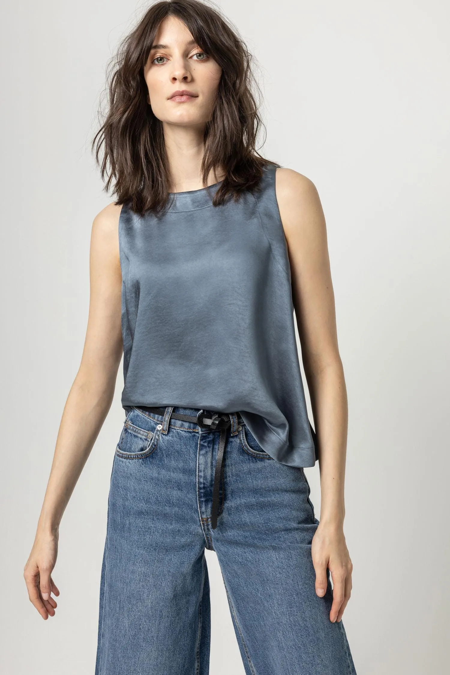 Sleeveless Satin Top sold by Lilla P