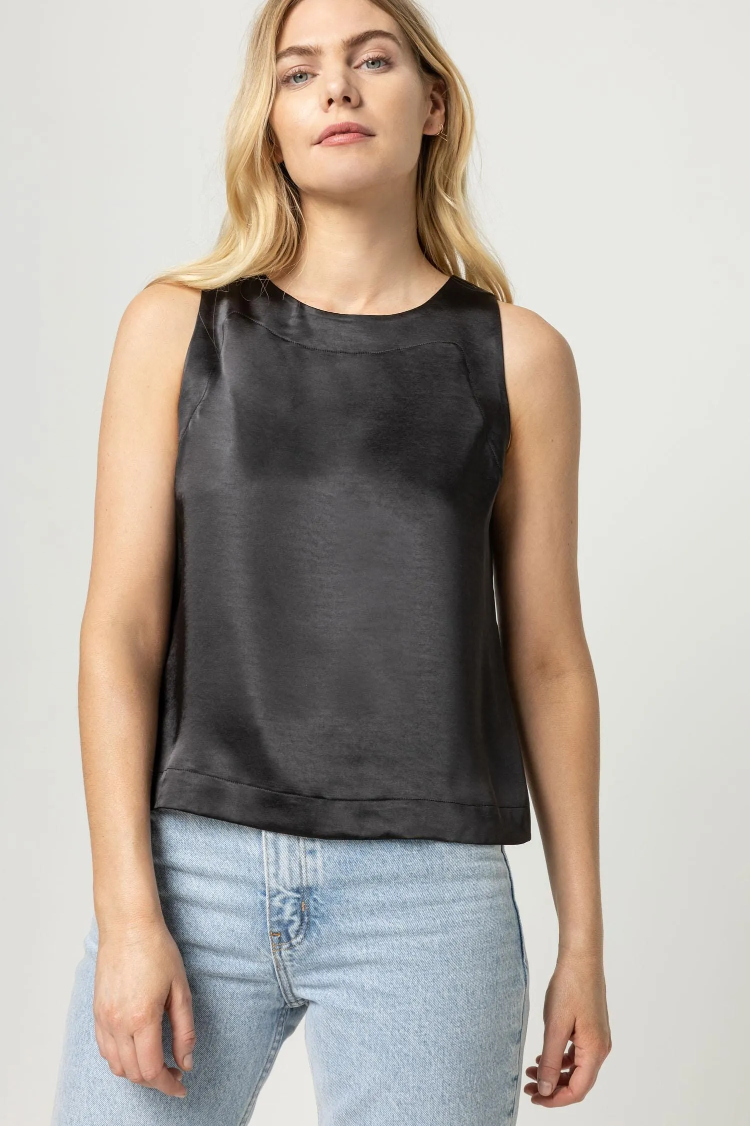 Sleeveless Satin Top sold by Lilla P product image thumbnail 5