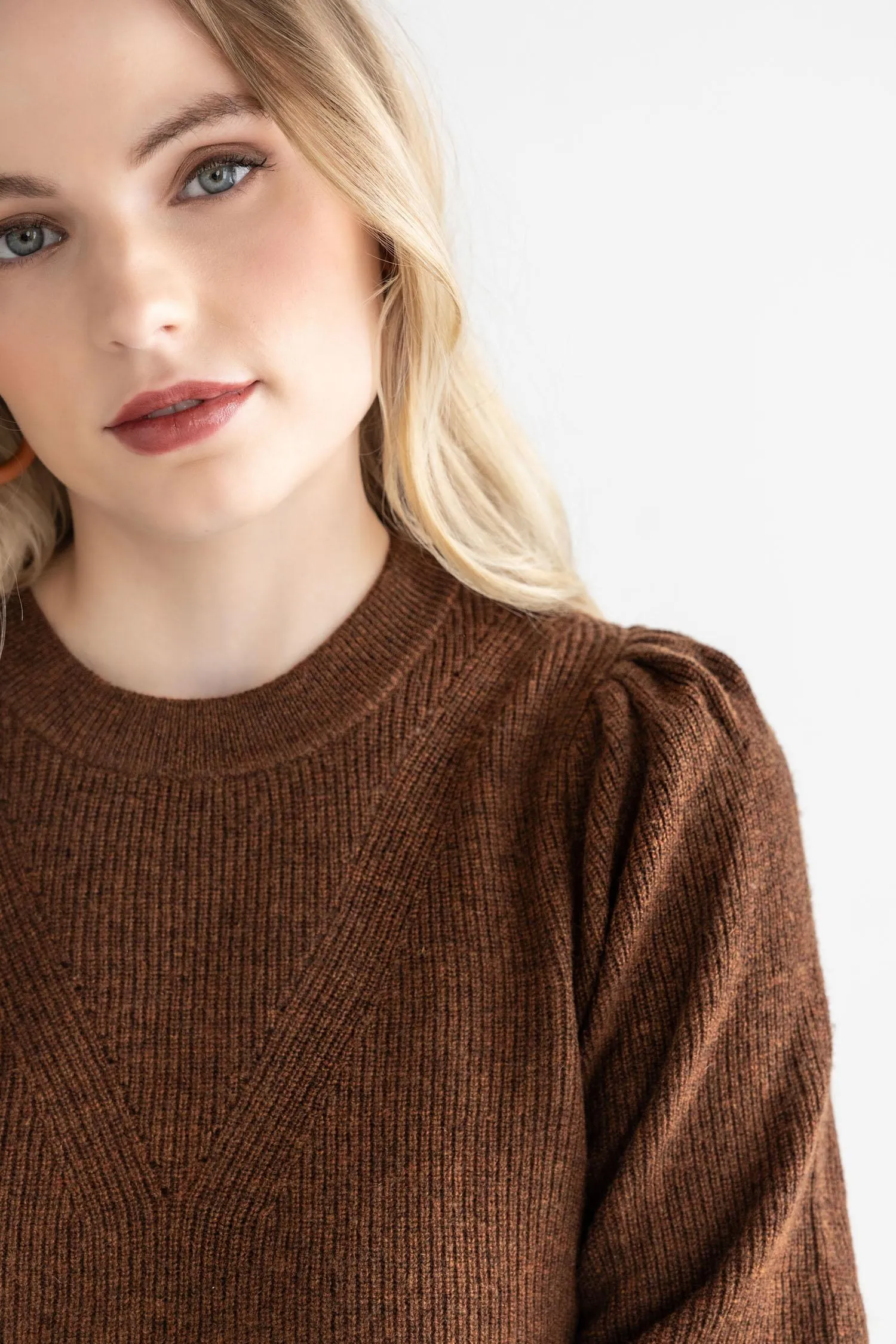 Ribbed Puff Sleeve Sweater sold by Lilla P product image thumbnail 3