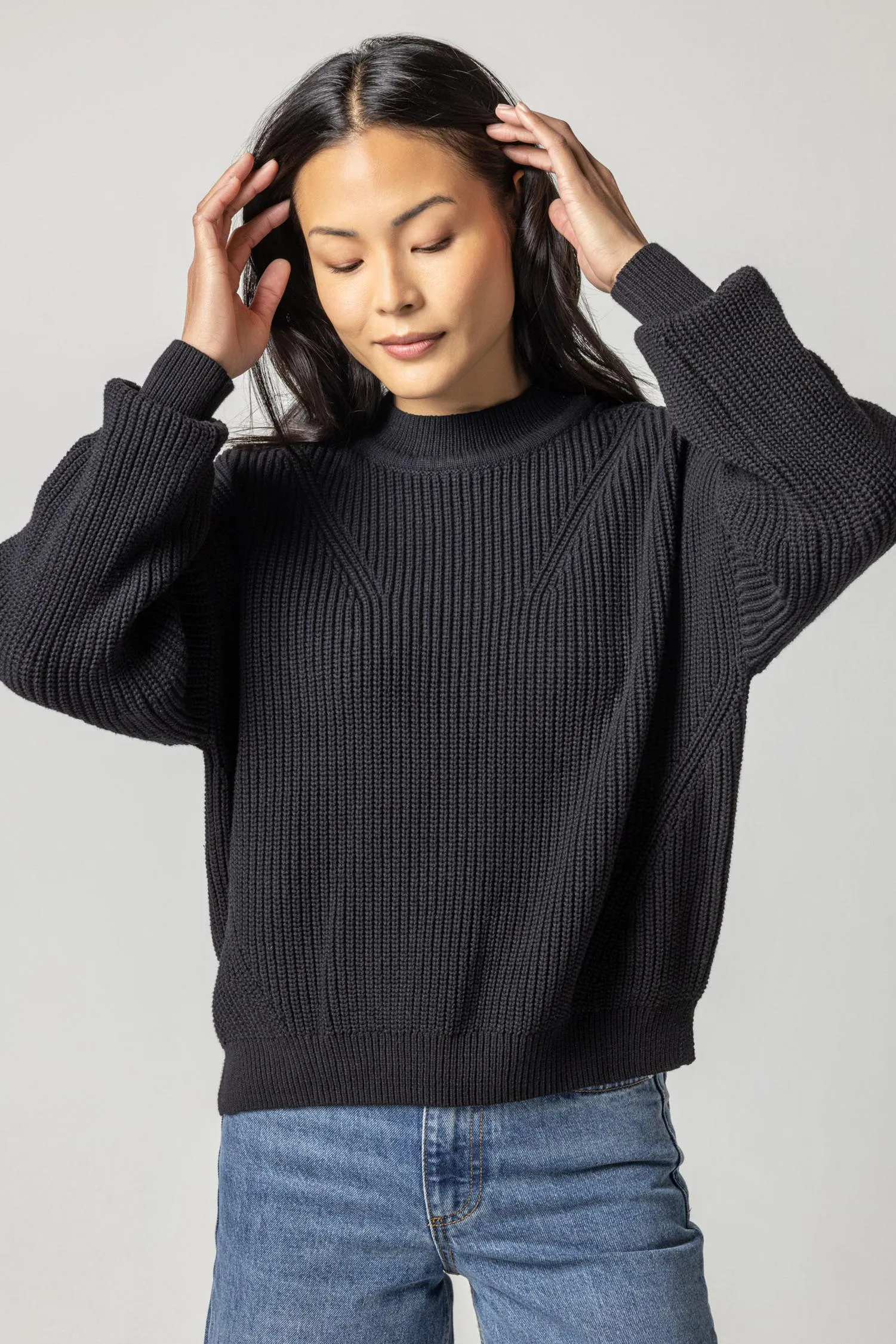 Oversized Rib Pullover Sweater sold by Lilla P product image thumbnail 4