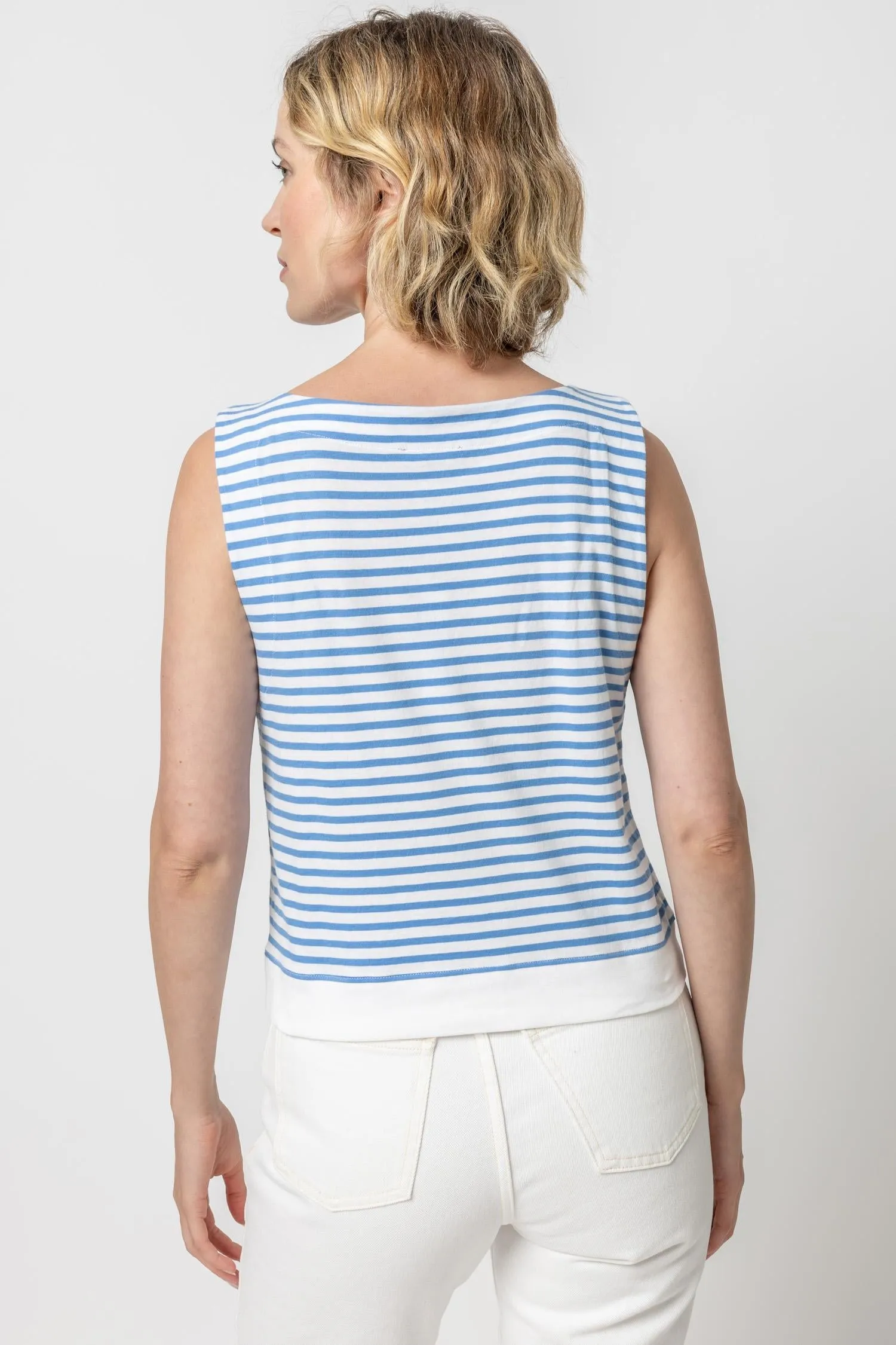 Striped Rib Trim Tank sold by Lilla P product image thumbnail 5