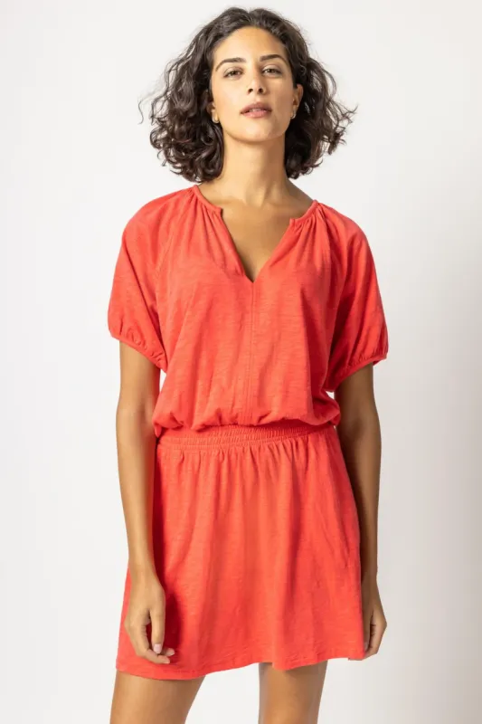 Elastic Waist Split Neck Dress sold by Lilla P