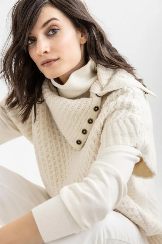 Snap Neck Poncho sold by Lilla P