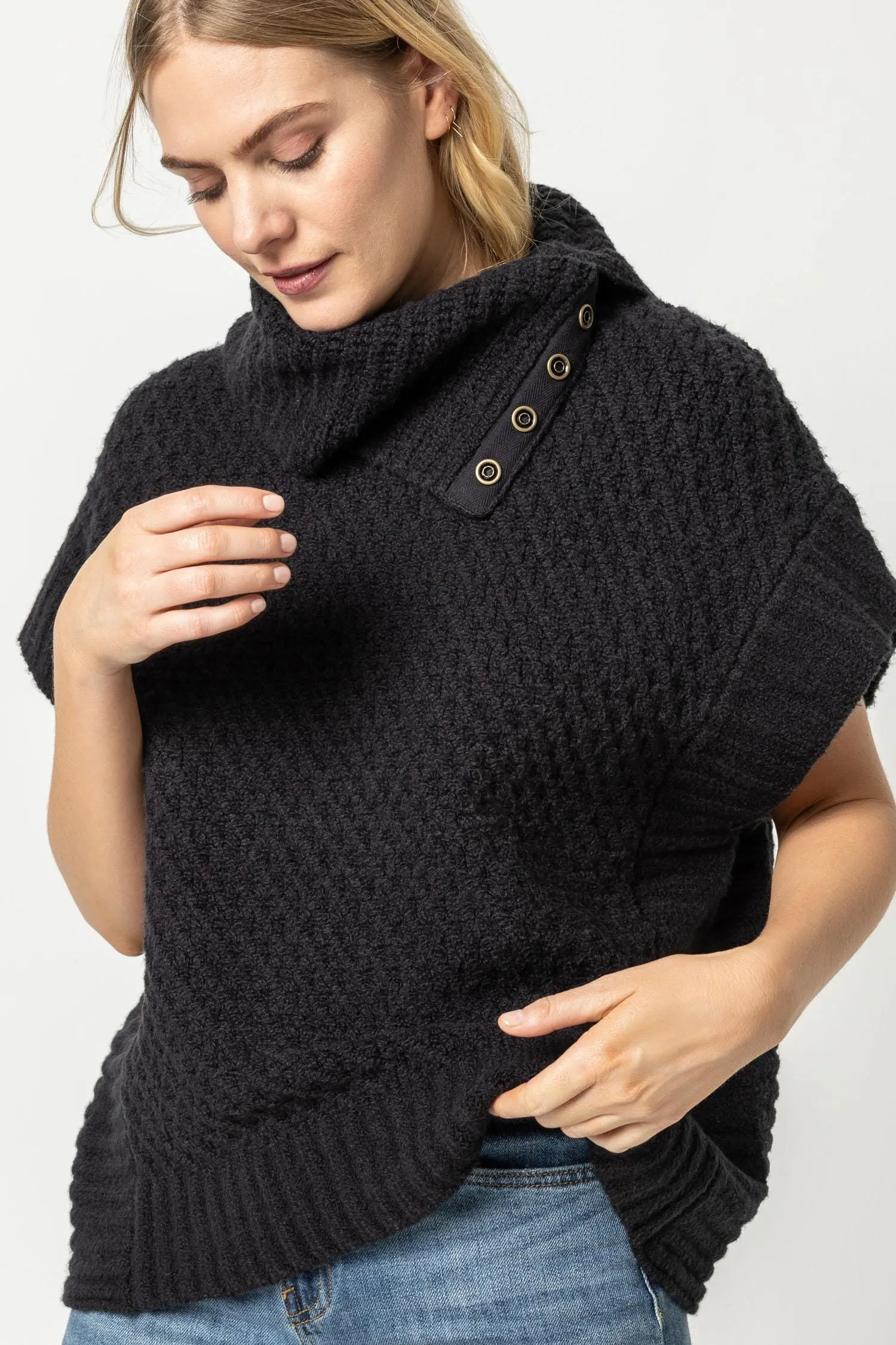 Snap Neck Poncho sold by Lilla P product image thumbnail 2