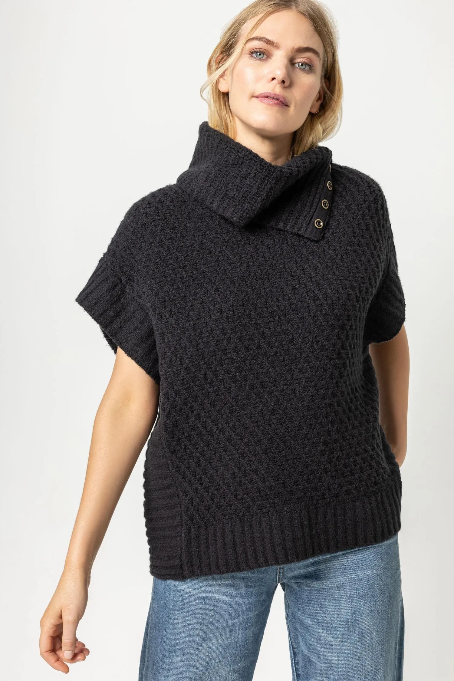 Snap Neck Poncho sold by Lilla P product image thumbnail 3