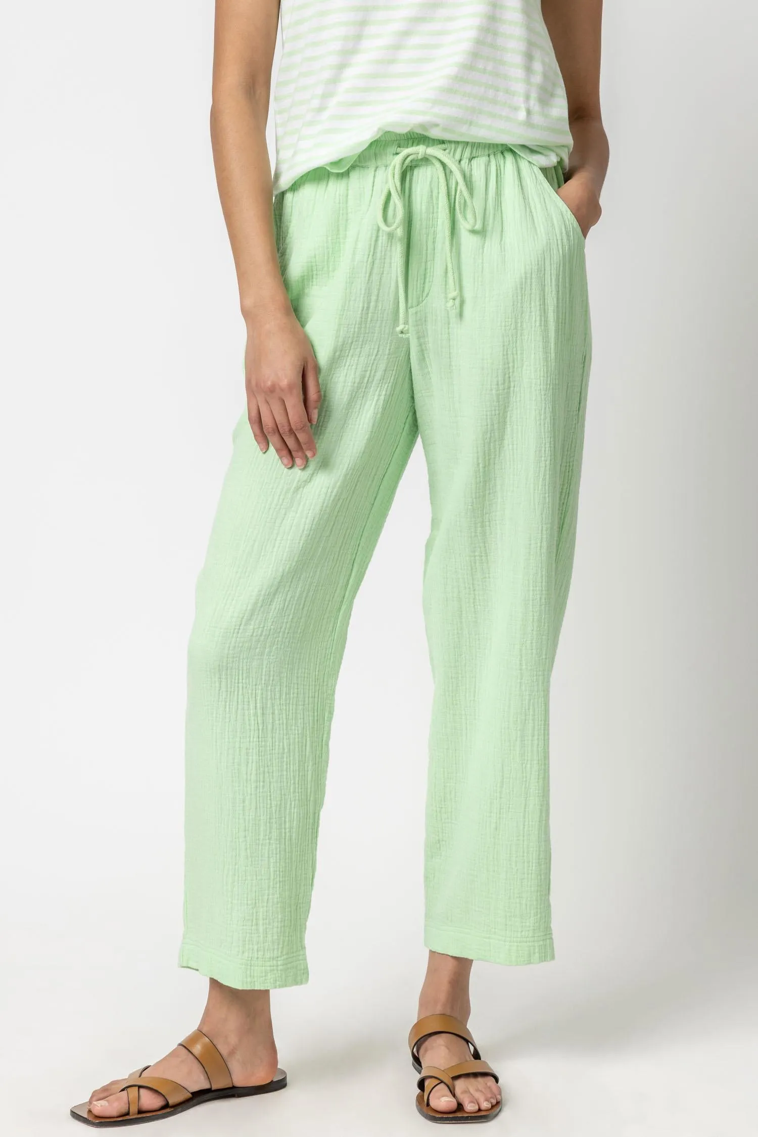 Straight Leg Gauze Pant sold by Lilla P product image thumbnail 4