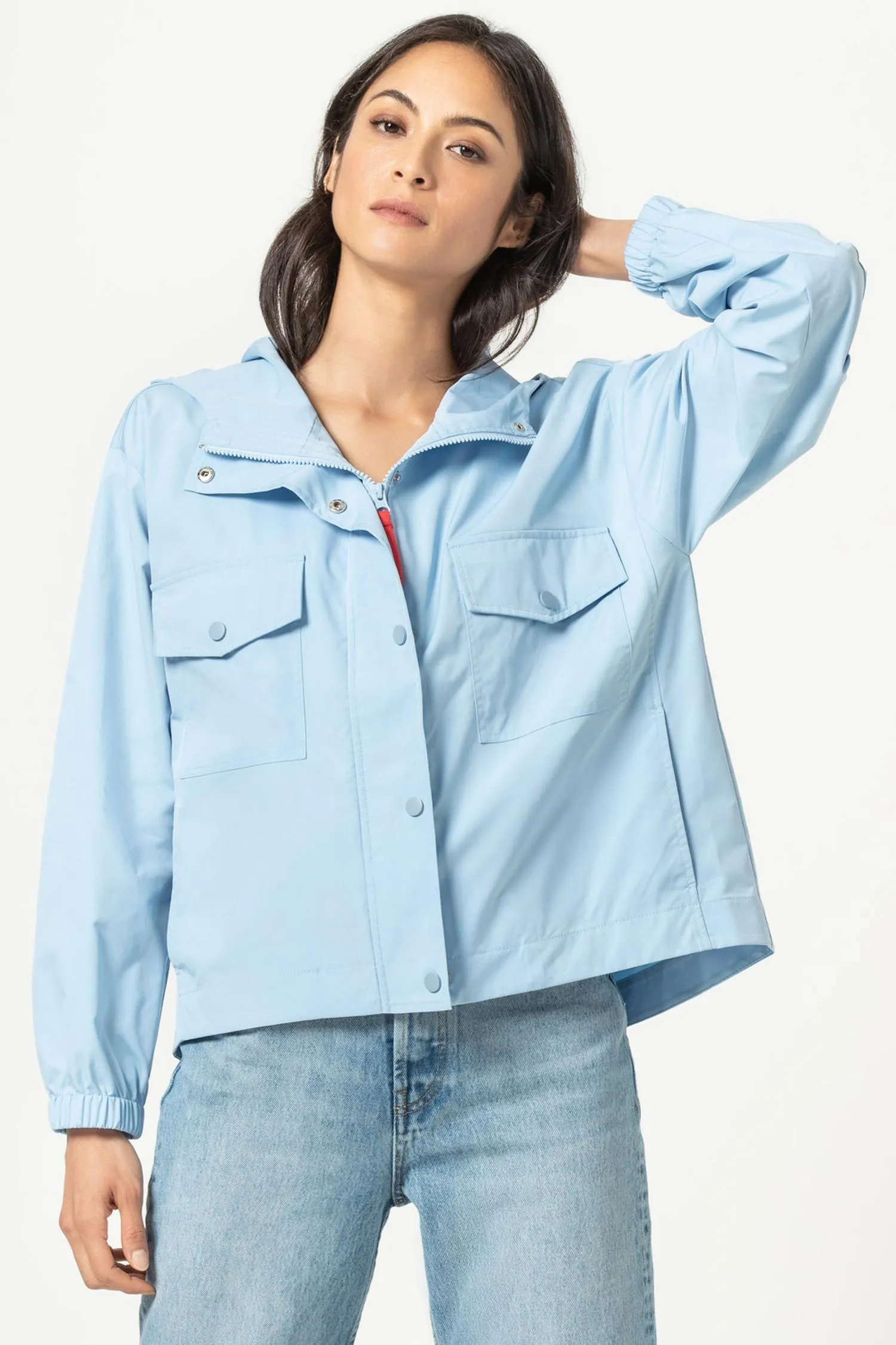 Drop Shoulder Hooded Jacket sold by Lilla P product image thumbnail 2