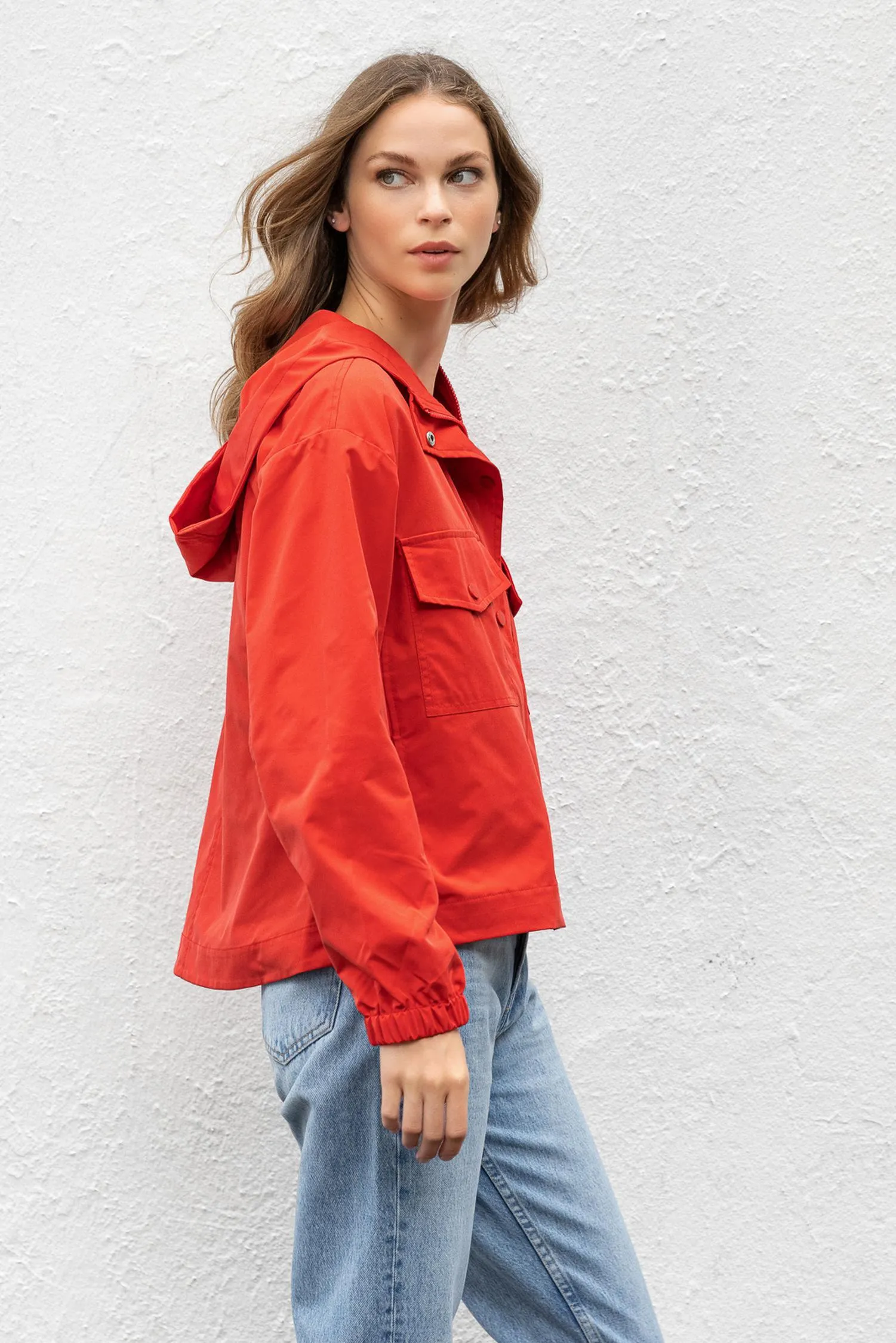 Drop Shoulder Hooded Jacket sold by Lilla P product image thumbnail 4