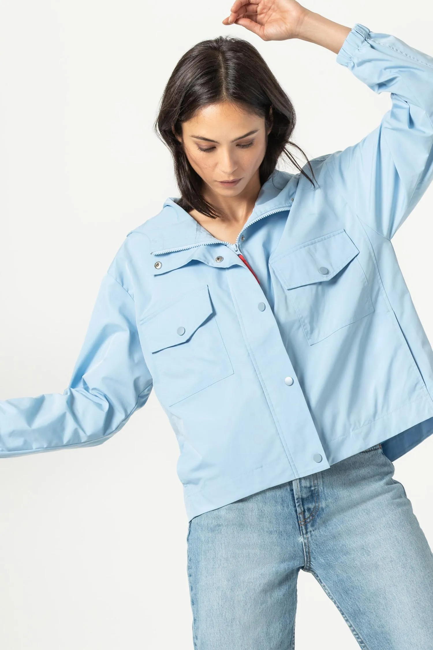 Drop Shoulder Hooded Jacket sold by Lilla P