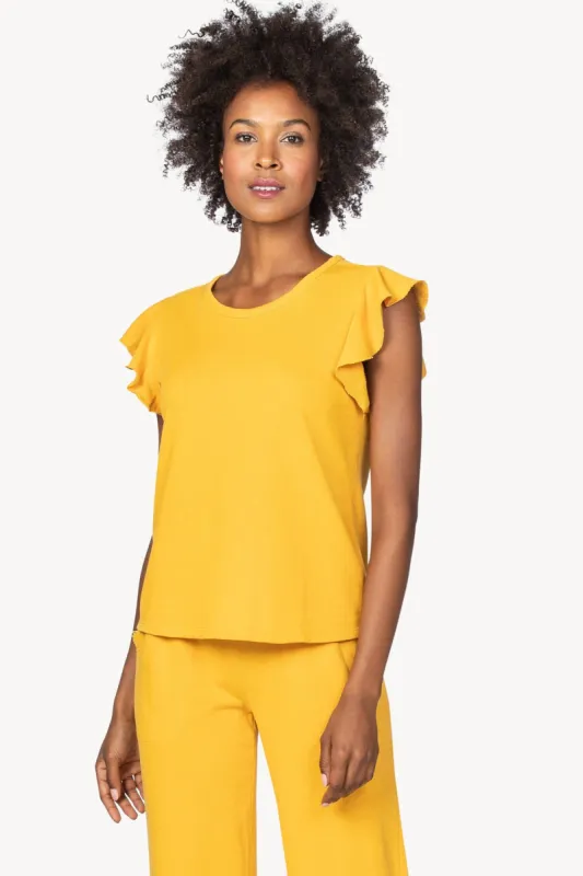 Ruffle Sleeve Crewneck sold by Lilla P