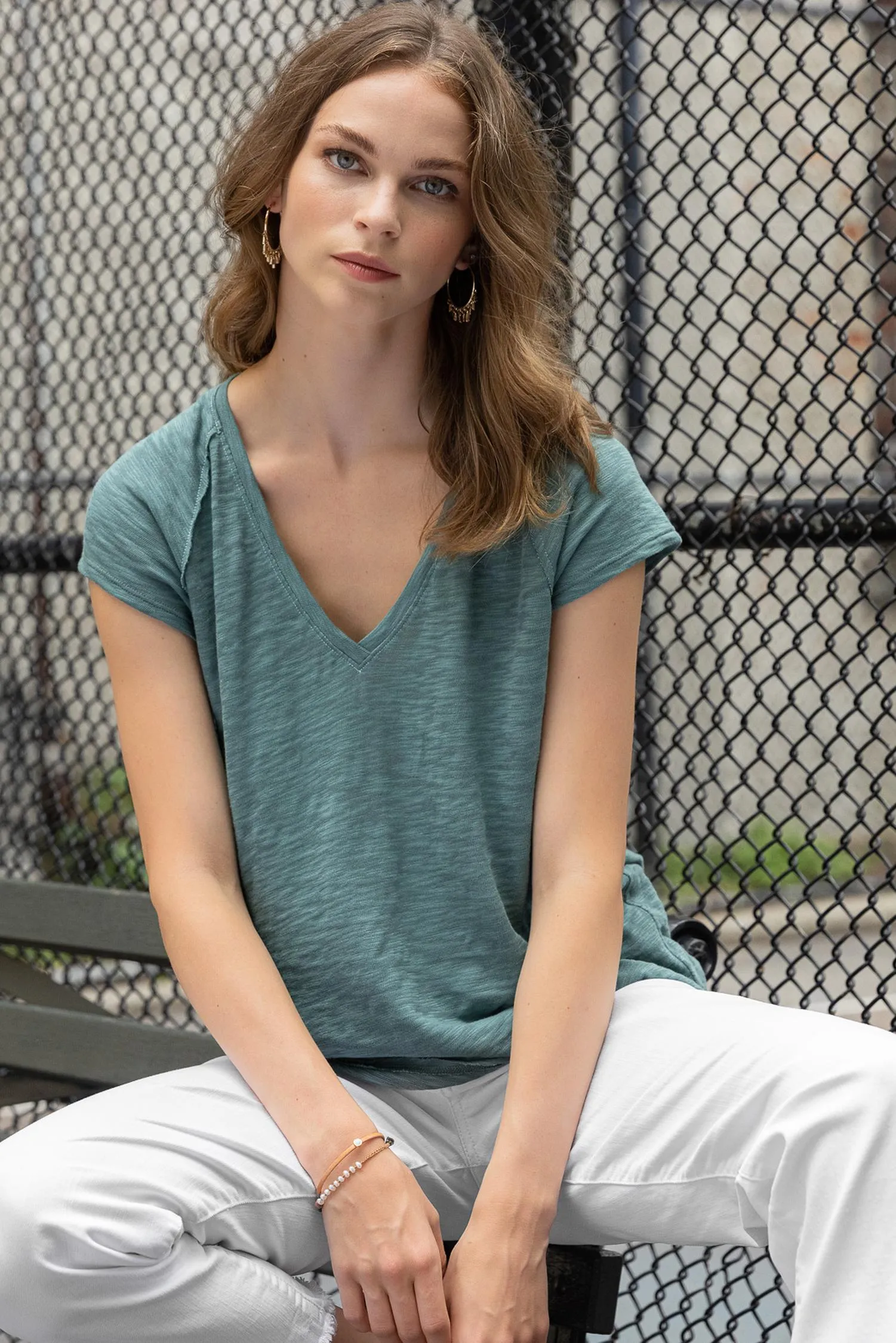Short Sleeve Raglan V-Neck sold by Lilla P product image thumbnail 5