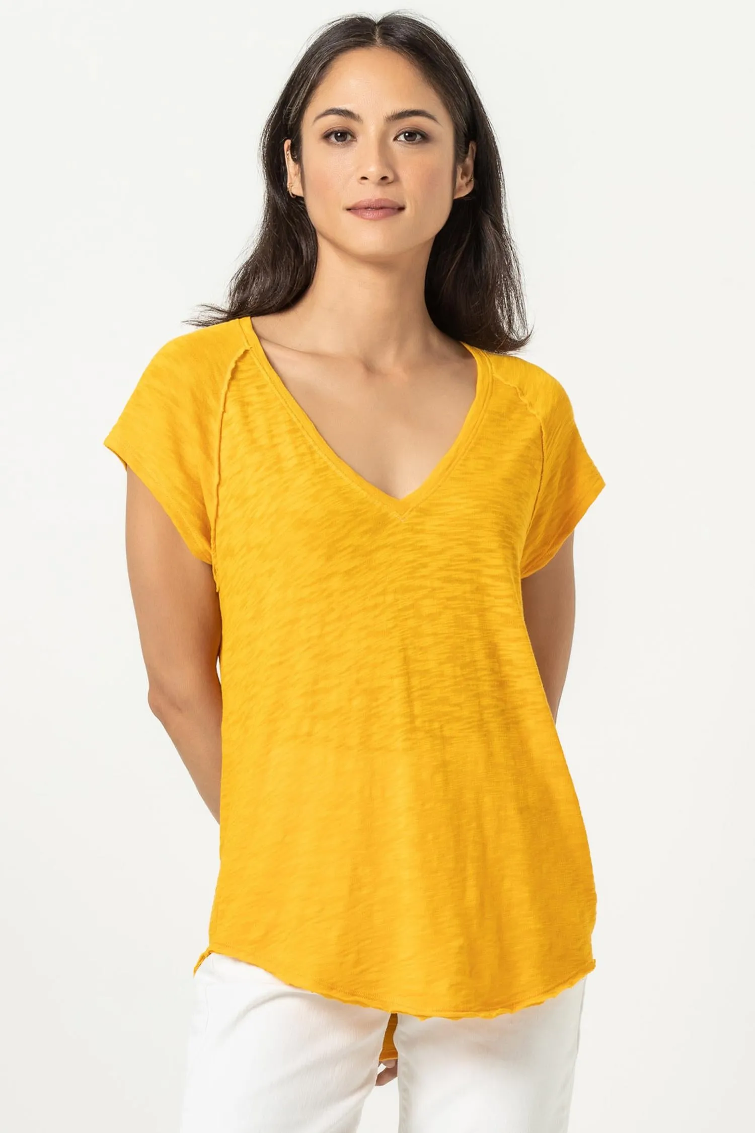 Short Sleeve Raglan V-Neck sold by Lilla P