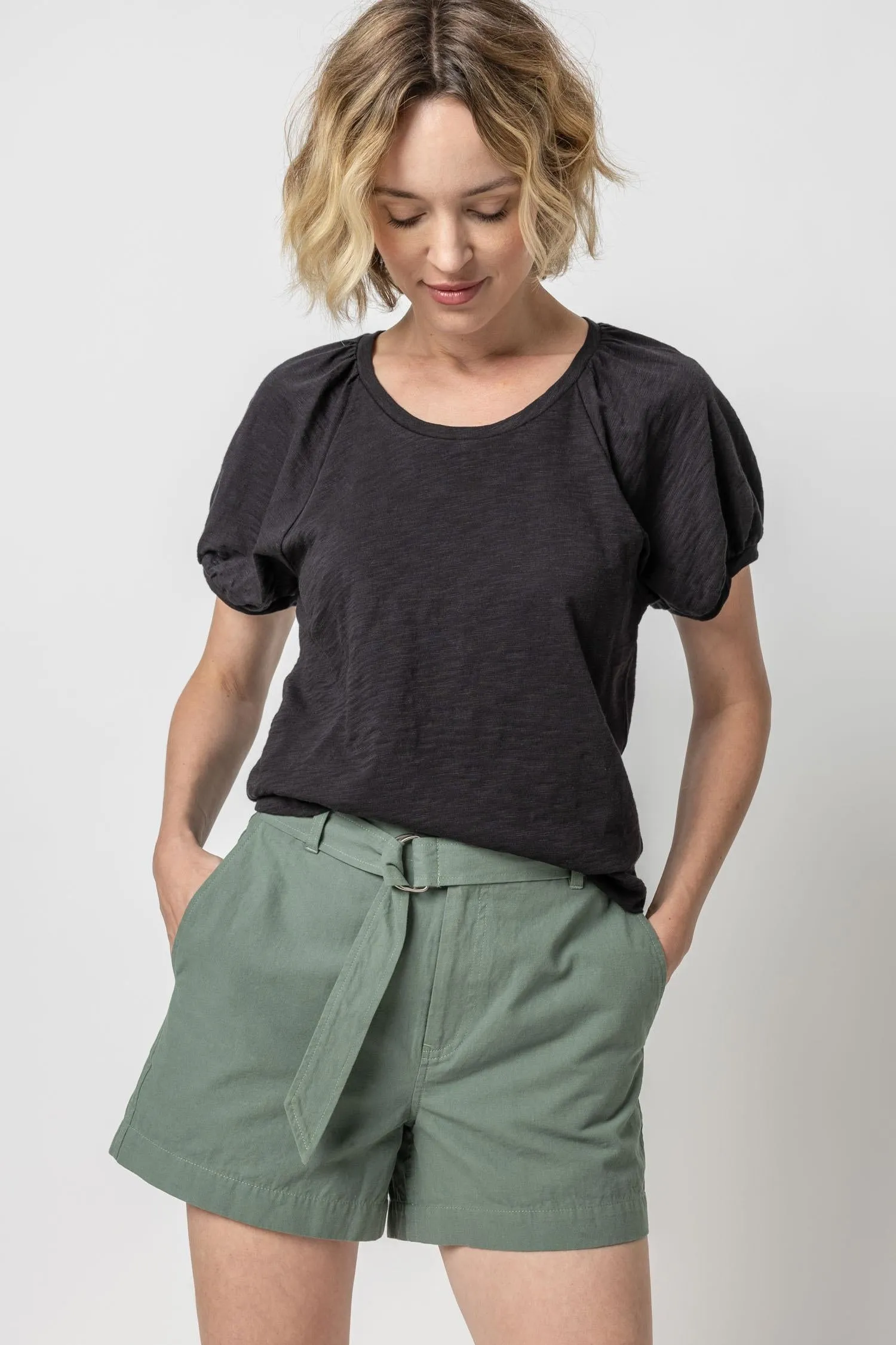 Shirred Sleeve Raglan Tee sold by Lilla P product image thumbnail 3