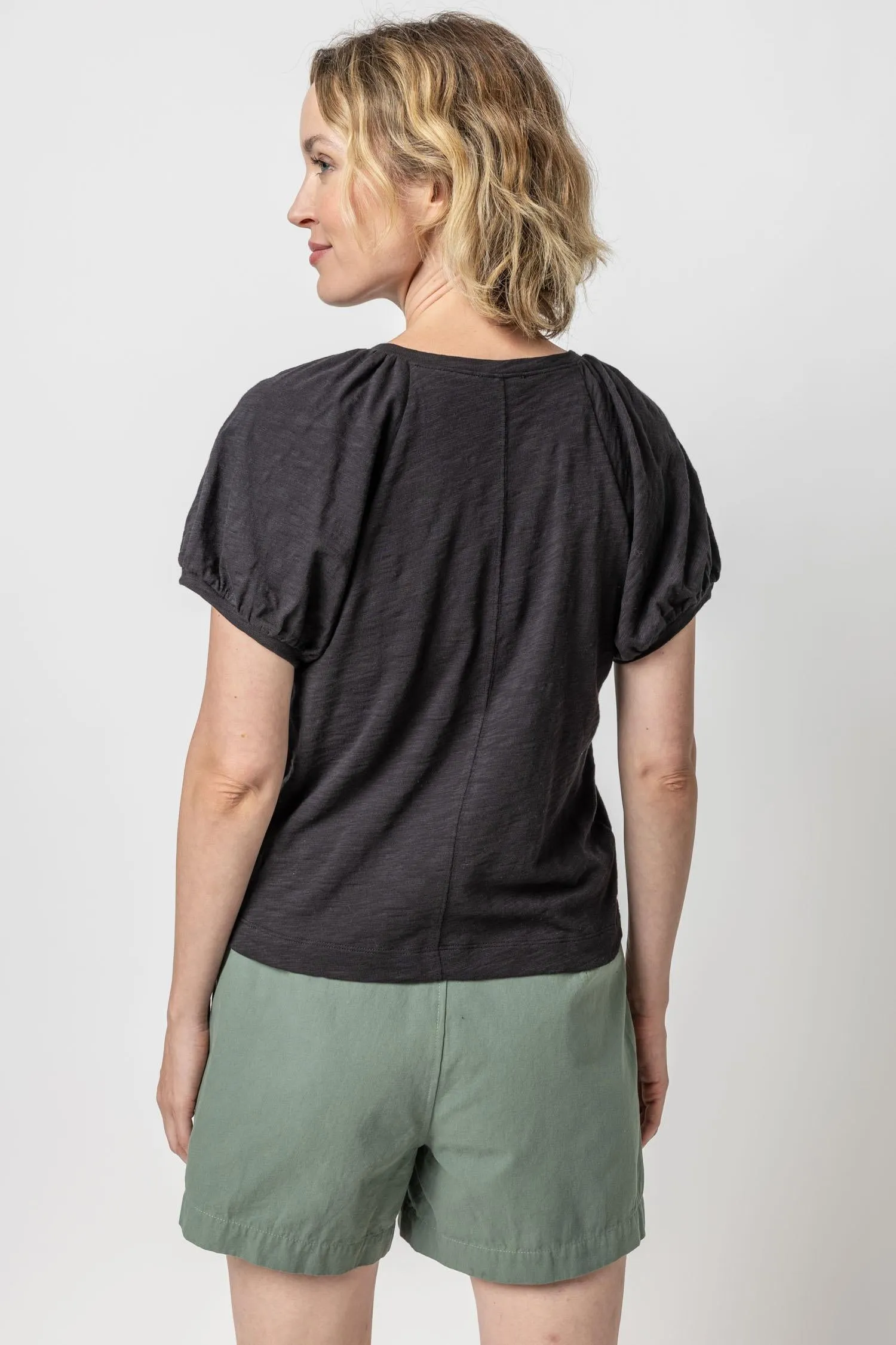 Shirred Sleeve Raglan Tee sold by Lilla P product image thumbnail 4