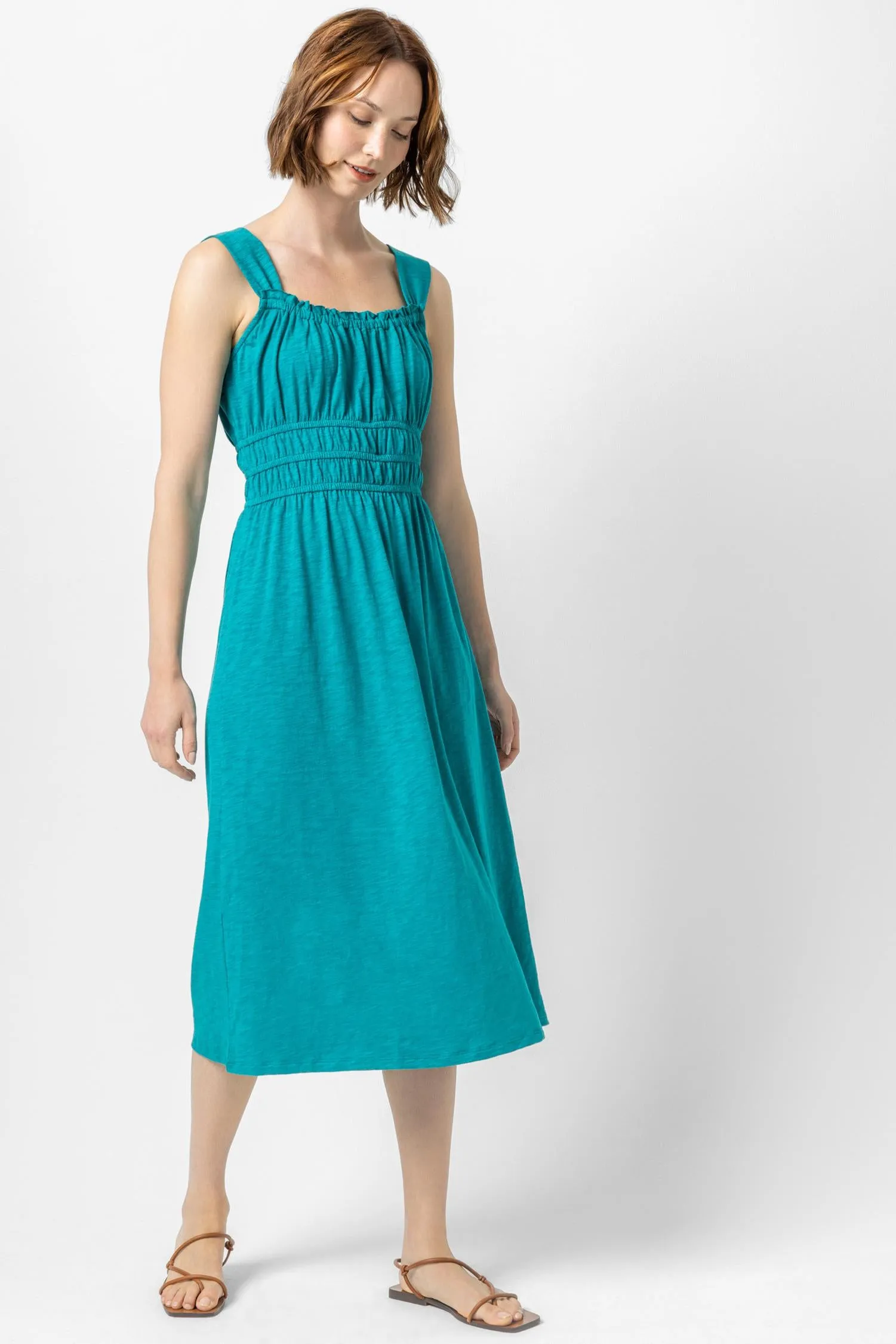Ruched Midi Dress sold by Lilla P product image thumbnail 5