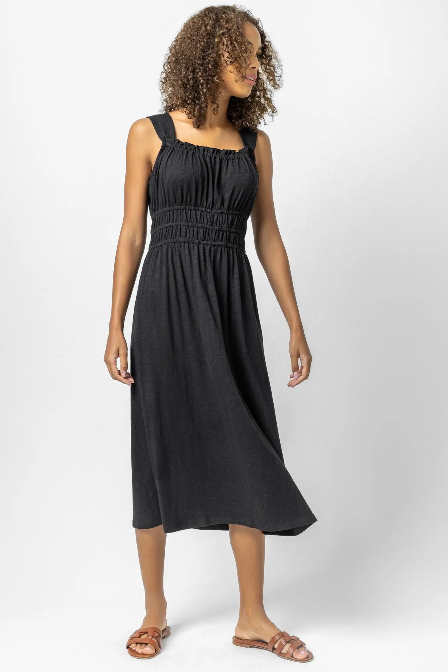 Ruched Midi Dress sold by Lilla P product image thumbnail 3
