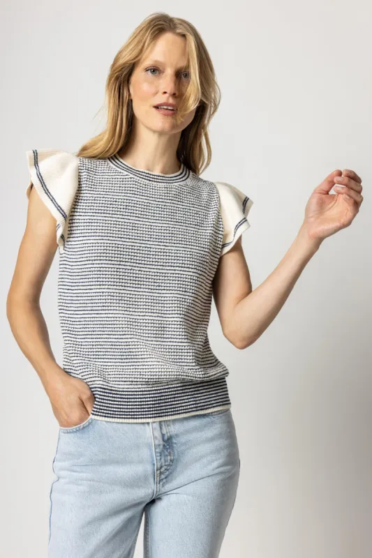 Ruffle Sleeve Shell Sweater made by Lilla P