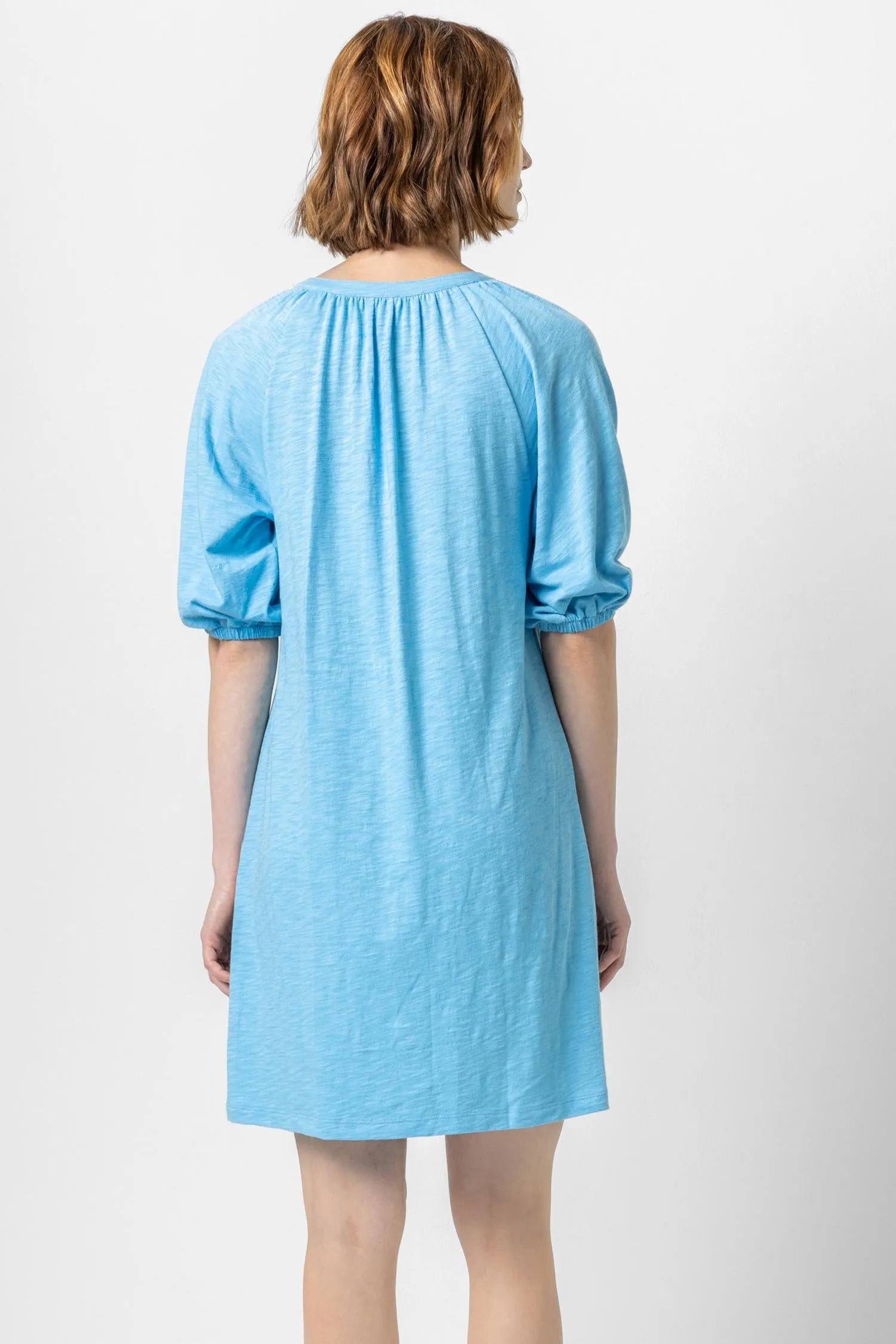 3/4 Sleeve Split Neck Dress sold by Lilla P product image thumbnail 2