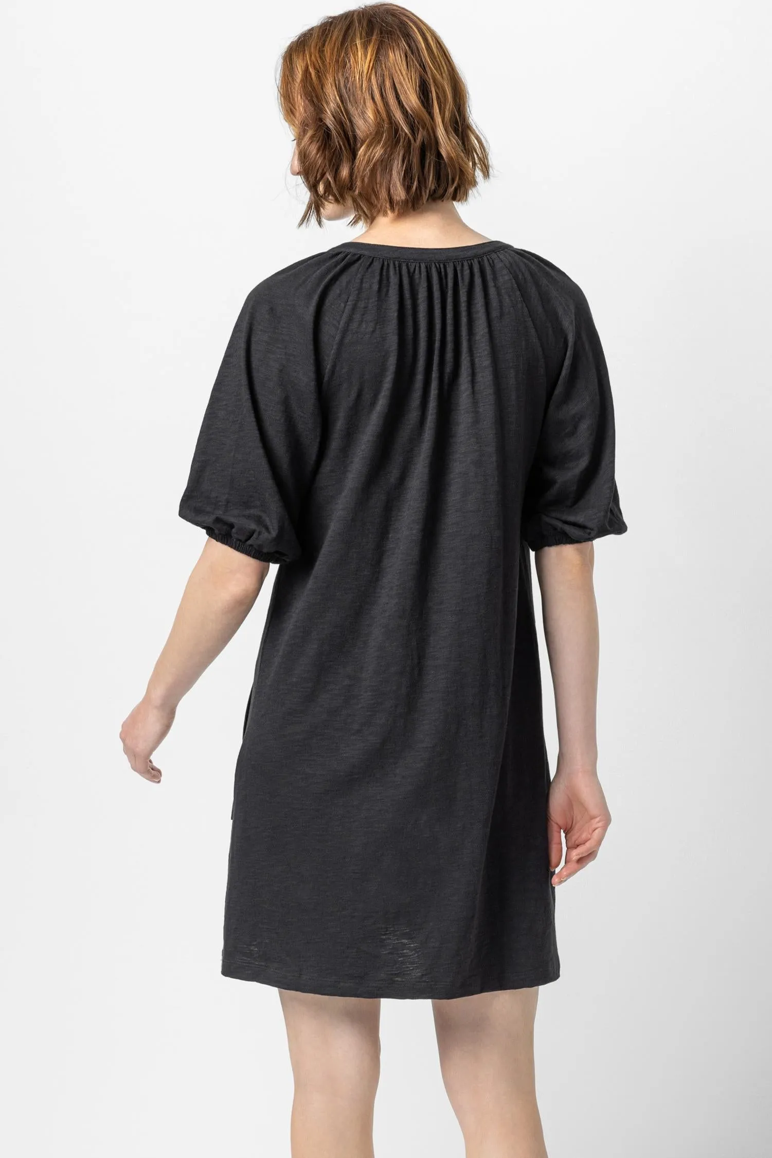 3/4 Sleeve Split Neck Dress sold by Lilla P product image thumbnail 4