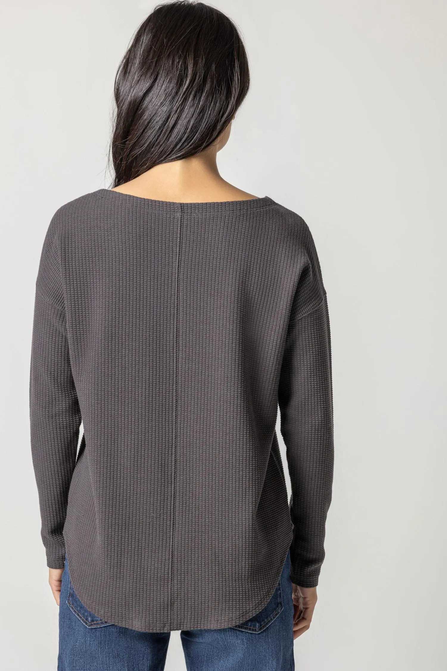Shirttail Hem Boatneck sold by Lilla P product image thumbnail 2