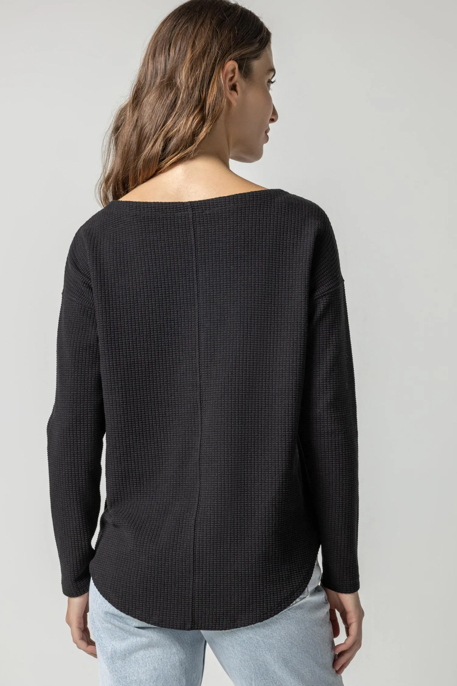 Shirttail Hem Boatneck sold by Lilla P product image thumbnail 5