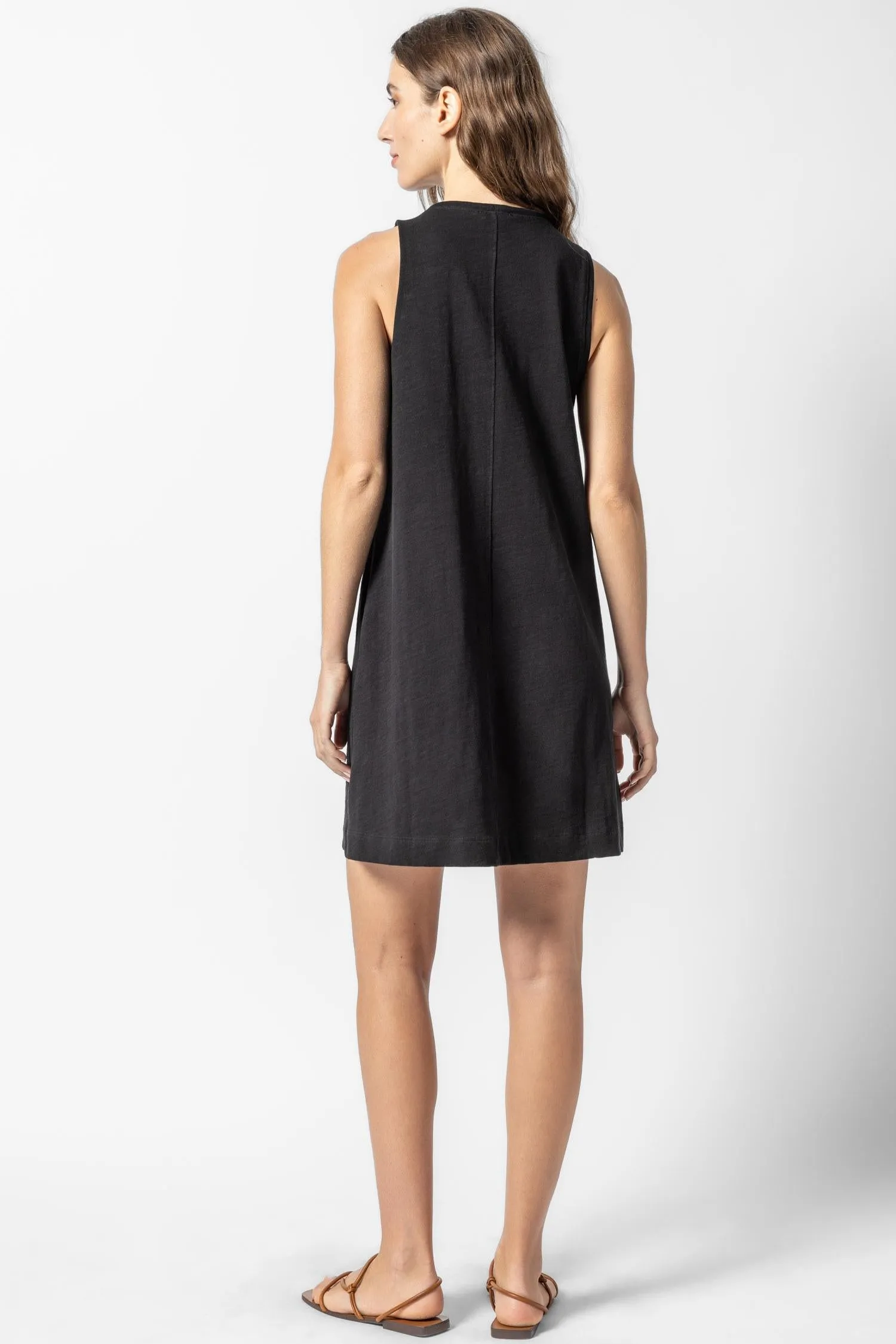 Split Neck Sleeveless Dress sold by Lilla P product image thumbnail 5