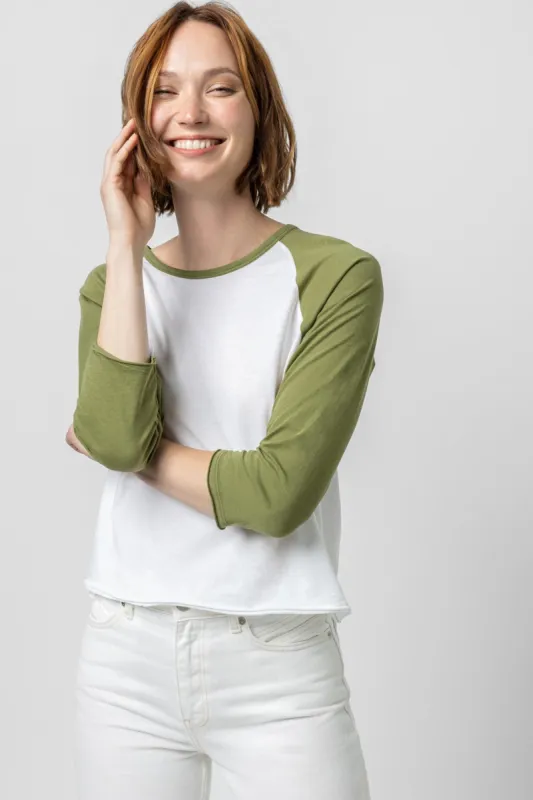 3/4 Sleeve Colorblocked Baseball Tee sold by Lilla P