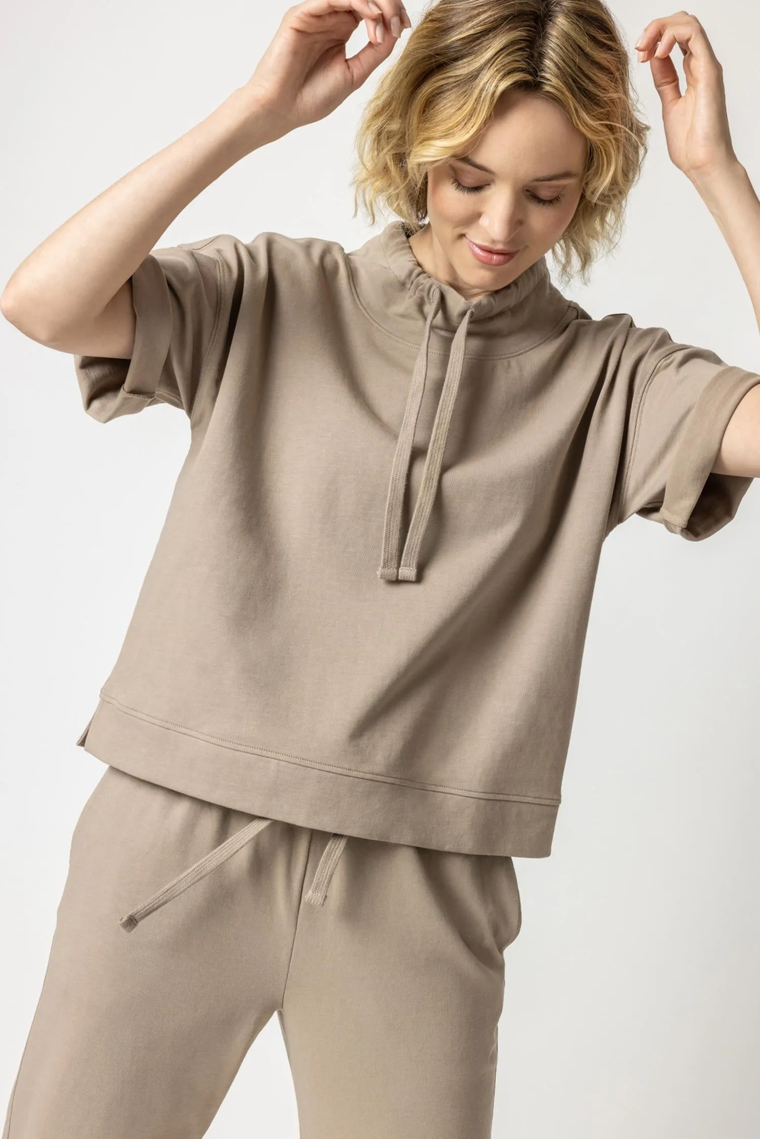 Elbow Sleeve Boxy Top sold by Lilla P product image thumbnail 3