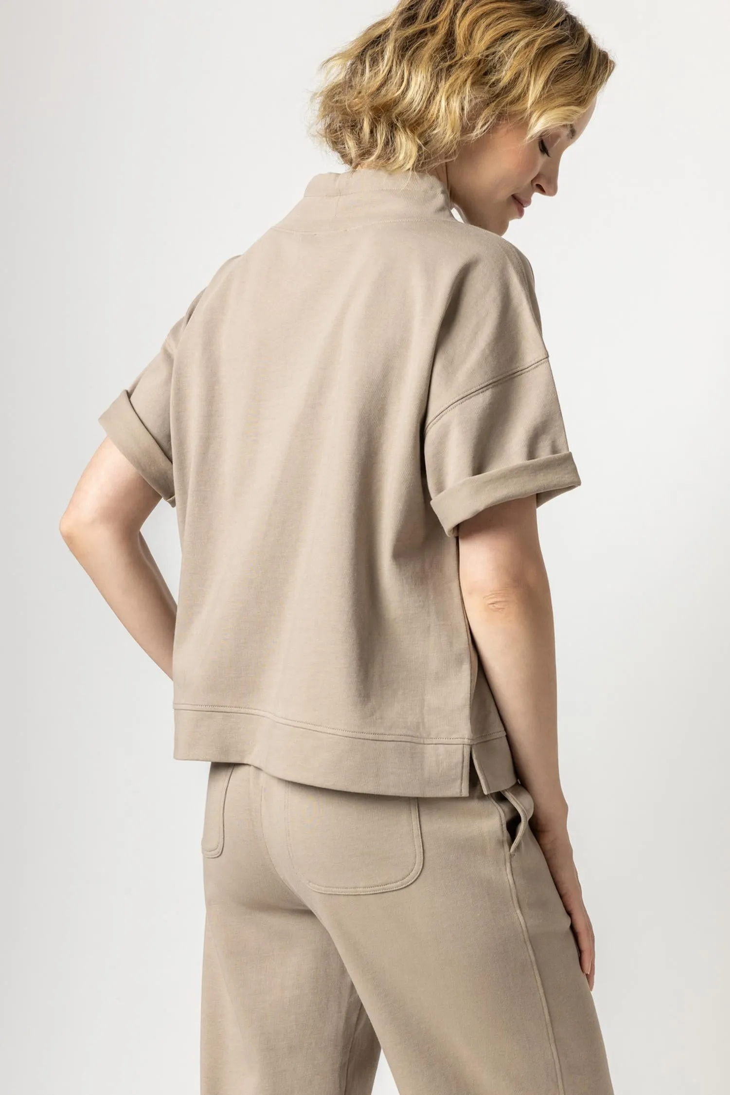 Elbow Sleeve Boxy Top sold by Lilla P product image thumbnail 4