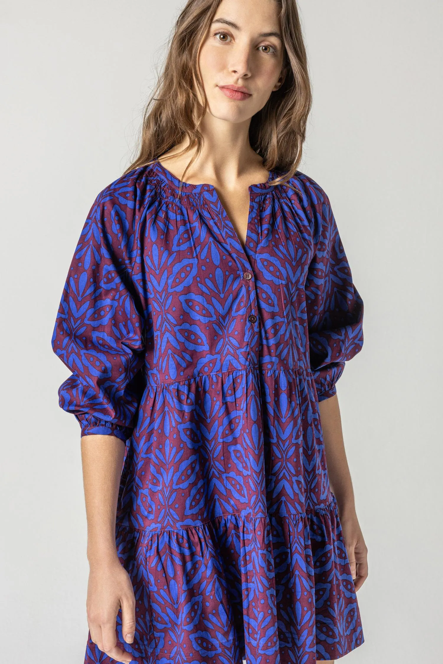 Tiered Split Neck Dress sold by Lilla P product image thumbnail 4