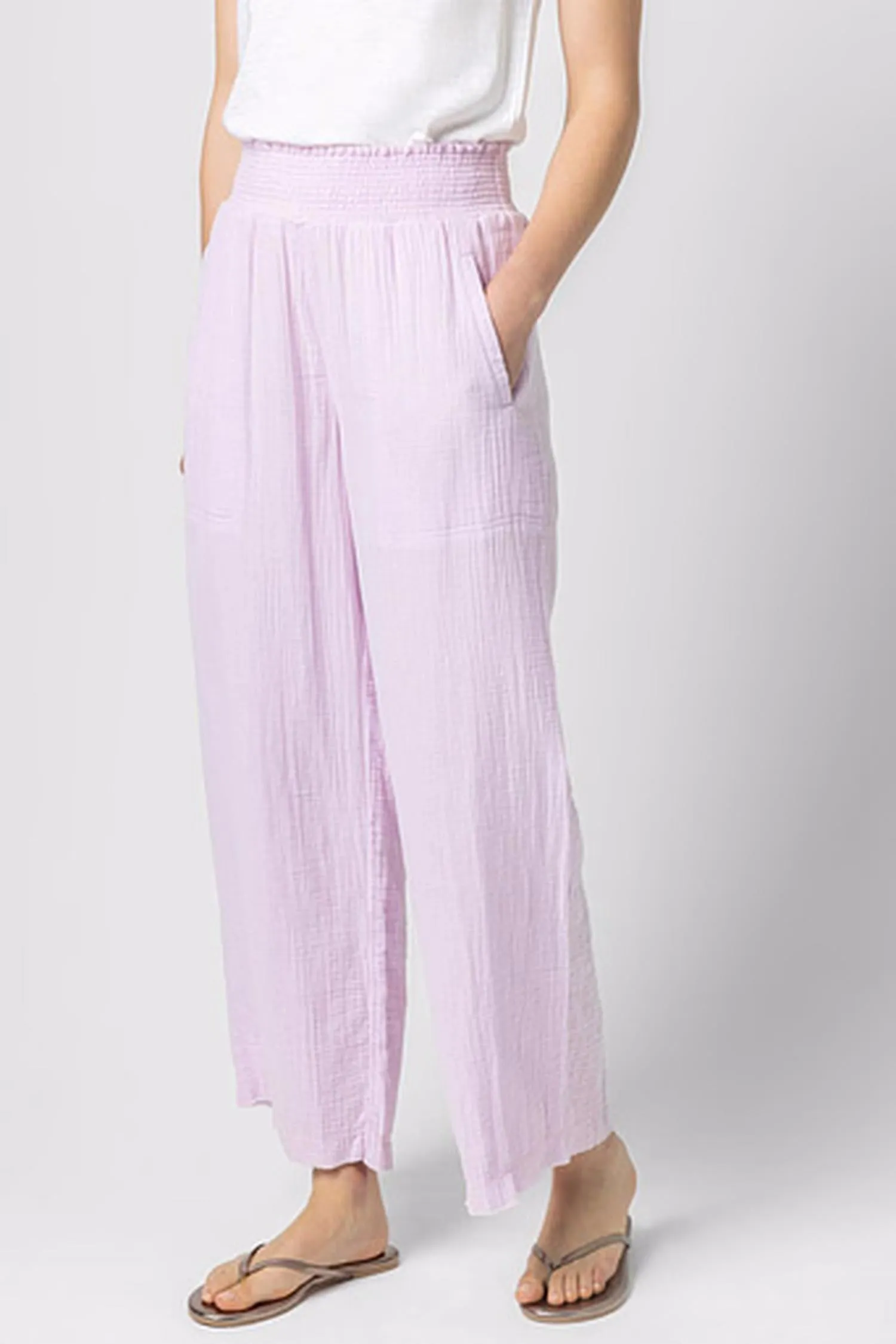 Smocked Waist Full Leg Pant sold by Lilla P product image thumbnail 4