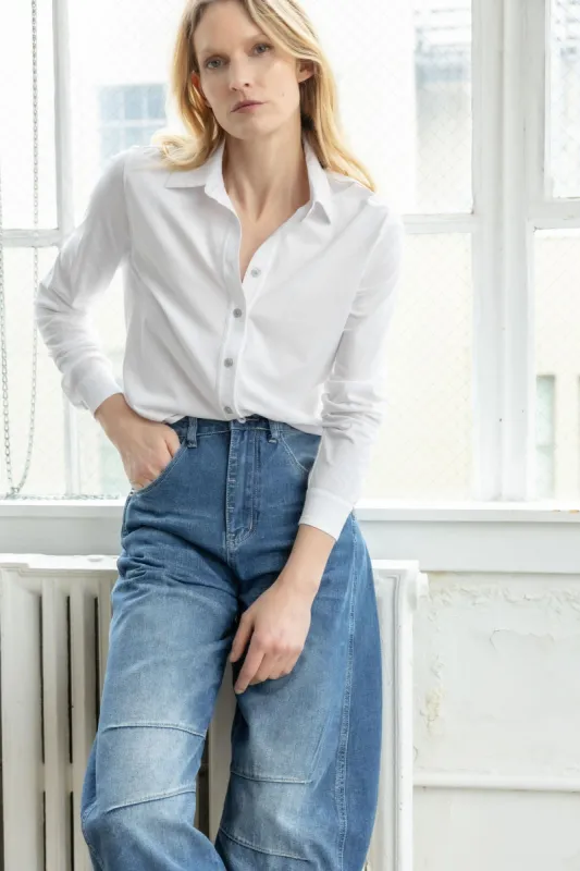 Long Sleeve Button Down Tee sold by Lilla P