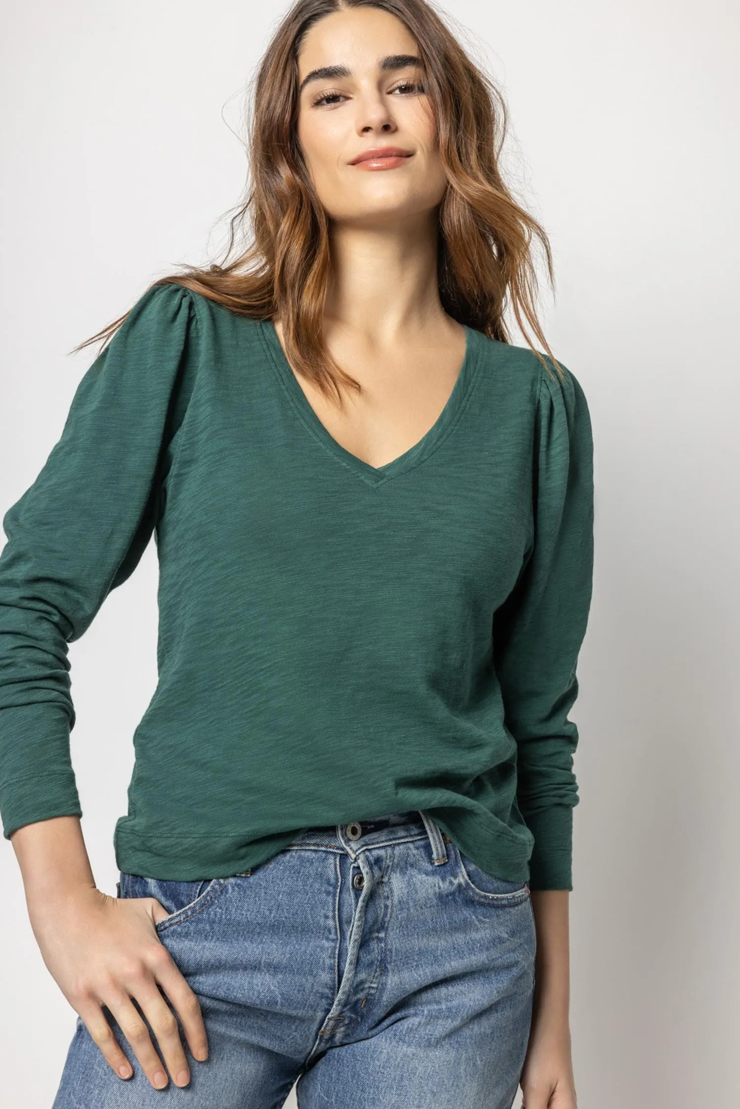 Full Sleeve V-Neck sold by Lilla P product image thumbnail 5