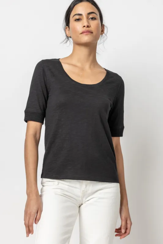 Elbow Sleeve Ballet Neck sold by Lilla P