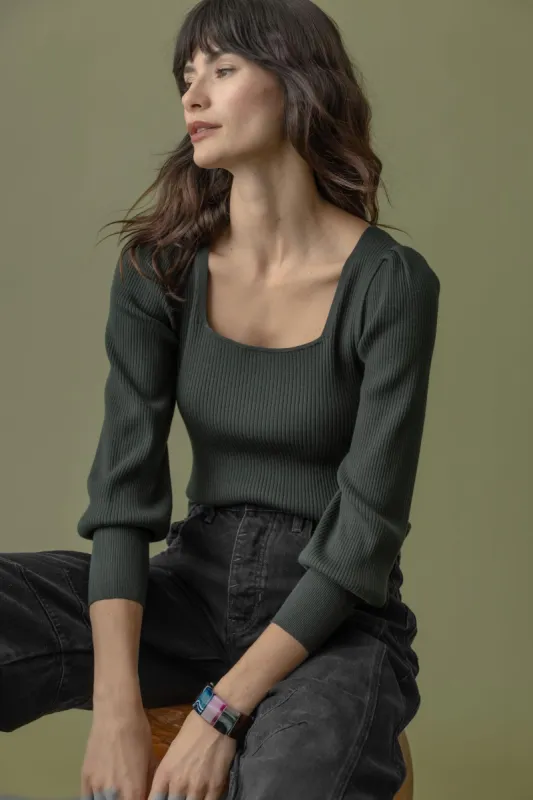 Full Sleeve Square Neck Sweater sold by Lilla P