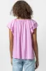 Ruffle Sleeve Keyhole Top sold by Lilla P