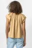 Ruffle Sleeve Keyhole Top sold by Lilla P
