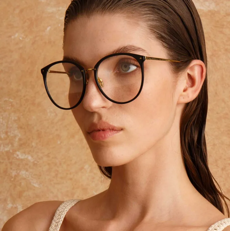 The Kings | Oversized Optical Frame in Black (C33) sold by Linda Farrow