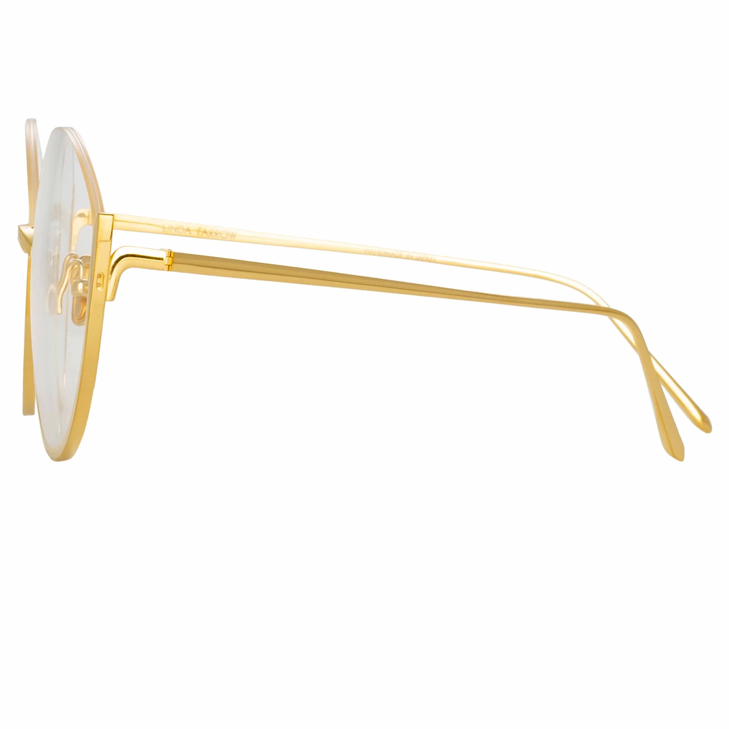 Rae Cat Eye Optical Frame in Yellow Gold sold by Linda Farrow product image thumbnail 3
