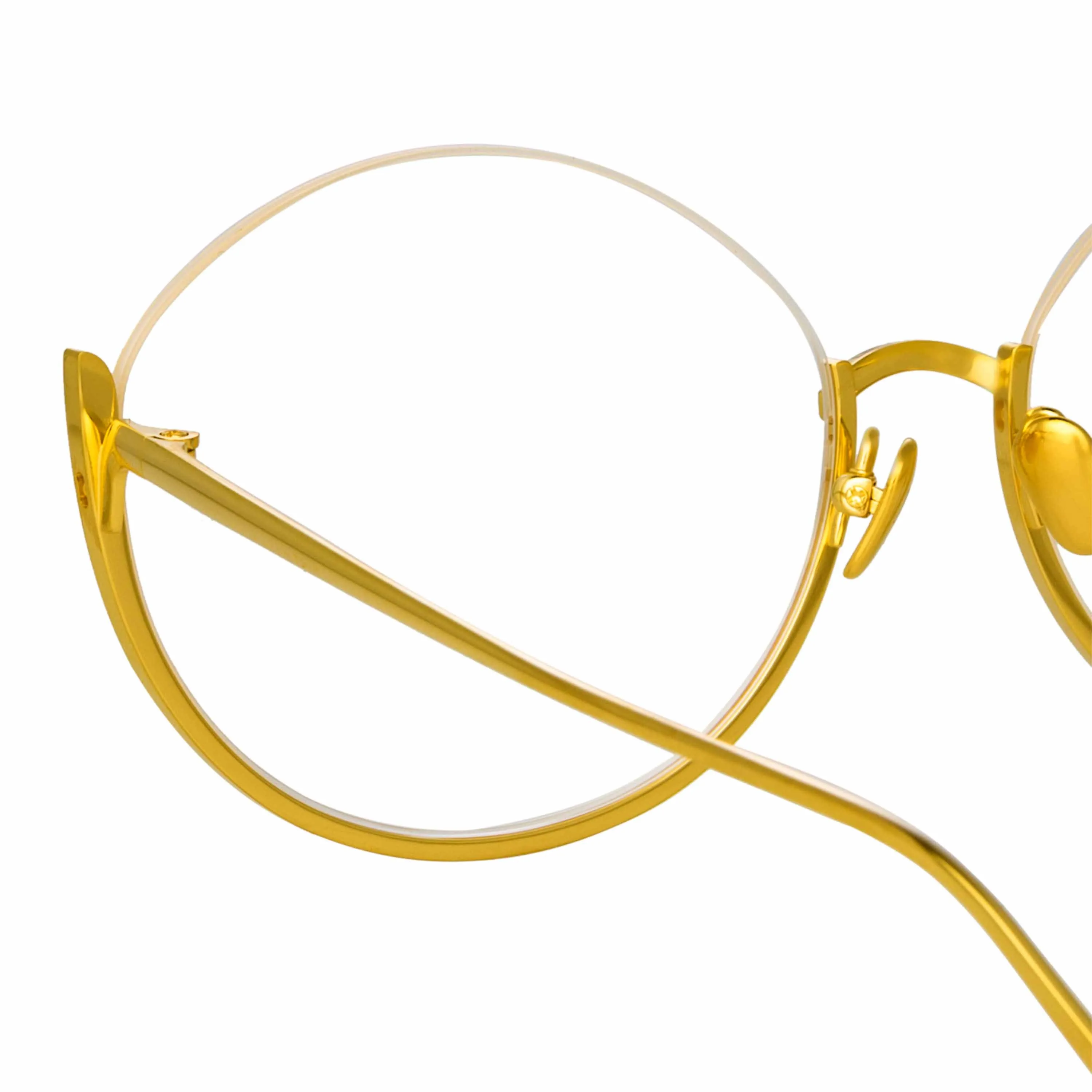 Rae Cat Eye Optical Frame in Yellow Gold sold by Linda Farrow product image thumbnail 4