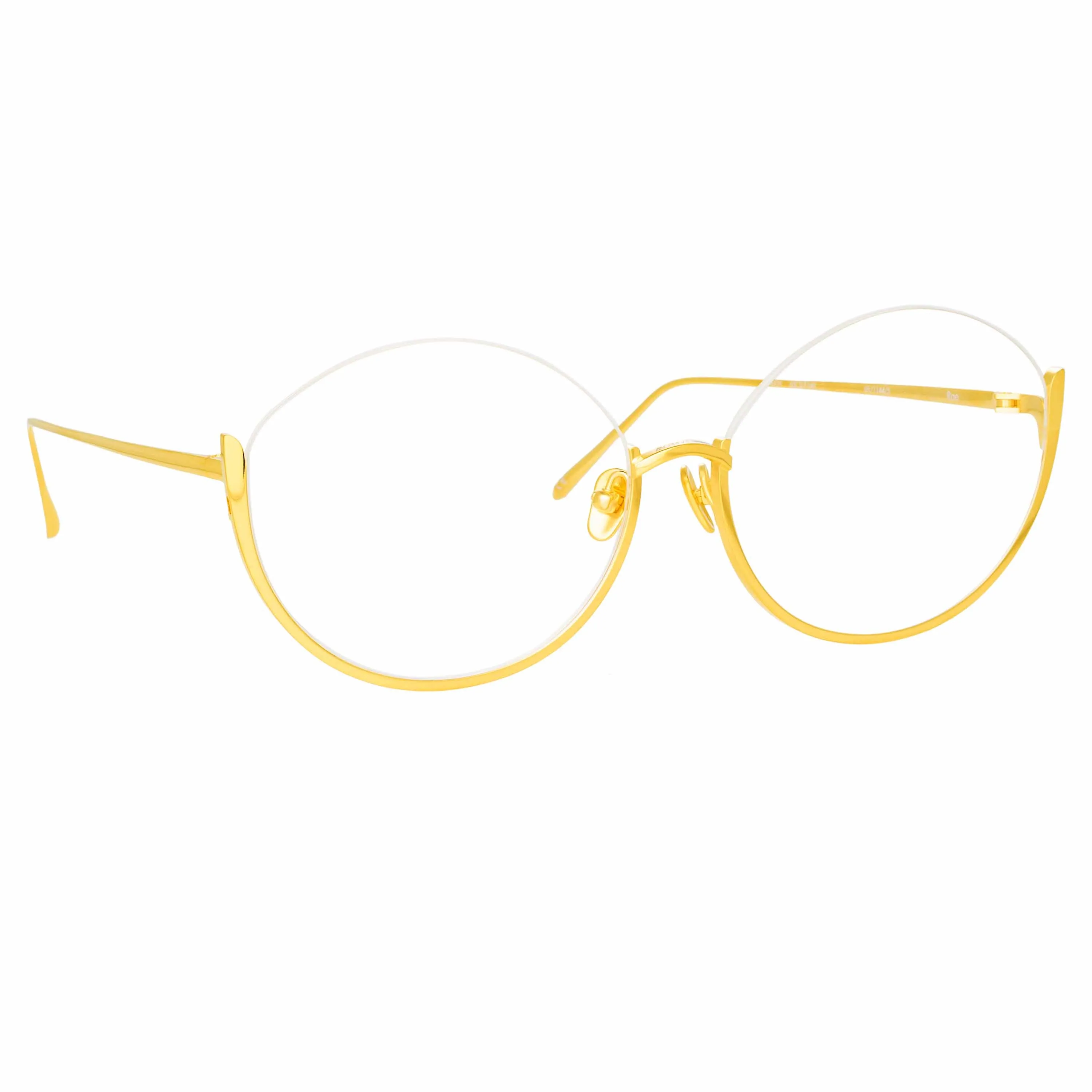 Rae Cat Eye Optical Frame in Yellow Gold sold by Linda Farrow product image thumbnail 2