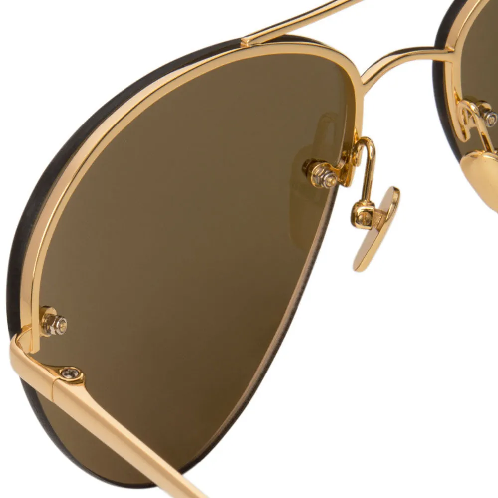 Linda Farrow 498 C1 Aviator Sunglasses sold by Linda Farrow product image thumbnail 4
